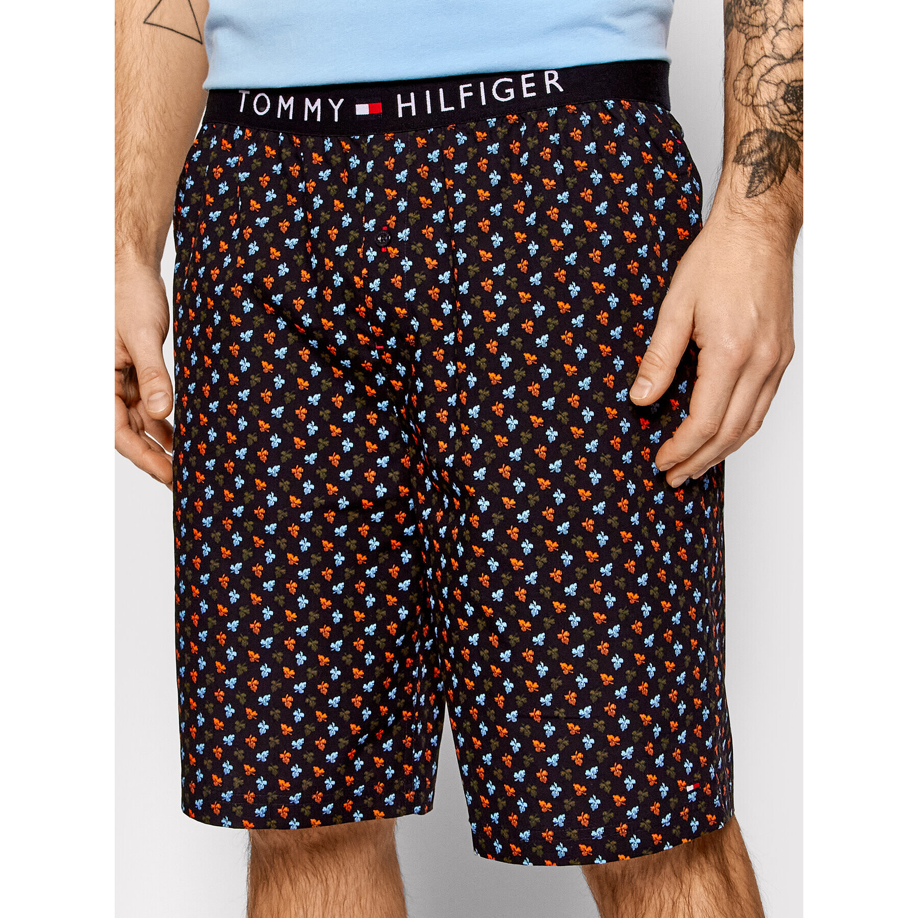 Tommy Hilfiger Пижама Short Woven UM0UM01964 Син Regular Fit - Pepit.bg