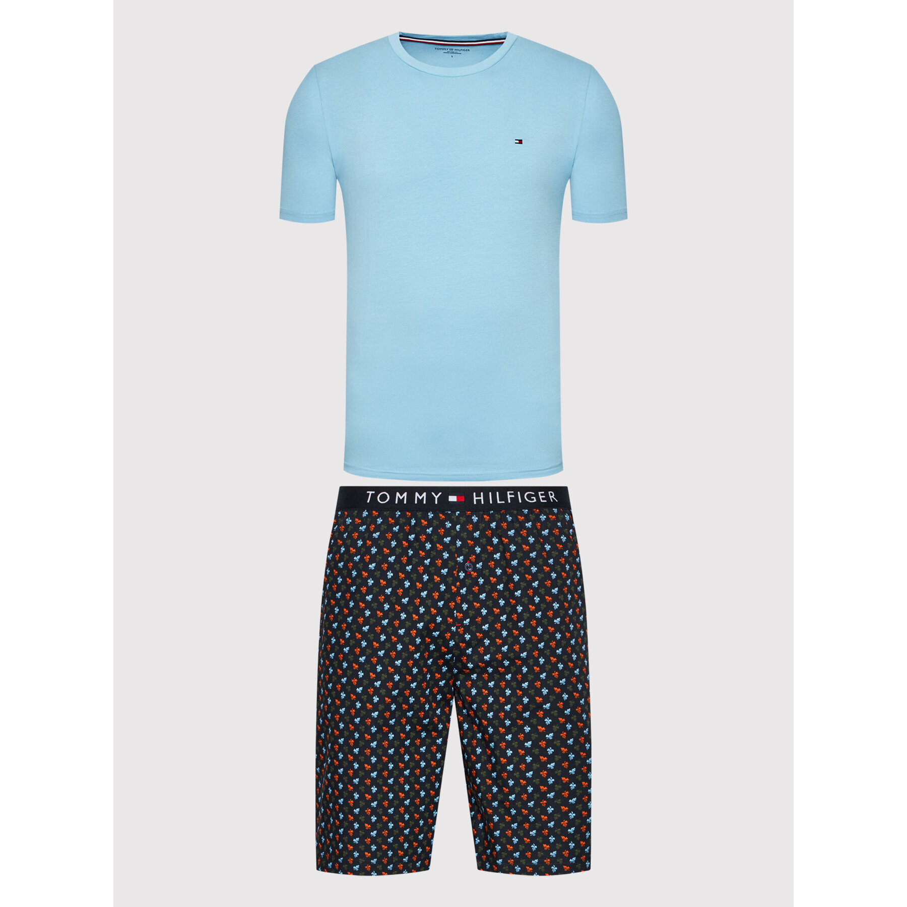 Tommy Hilfiger Пижама Short Woven UM0UM01964 Син Regular Fit - Pepit.bg