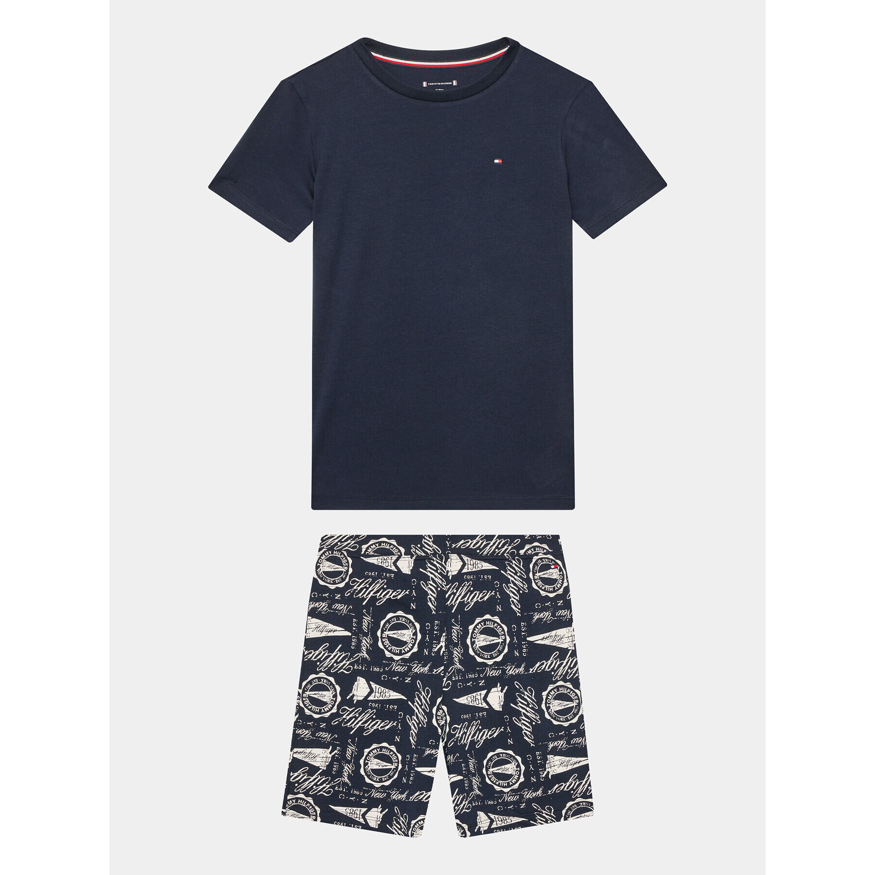 Tommy Hilfiger Пижама UB0UB00480 Тъмносин Regular Fit - Pepit.bg