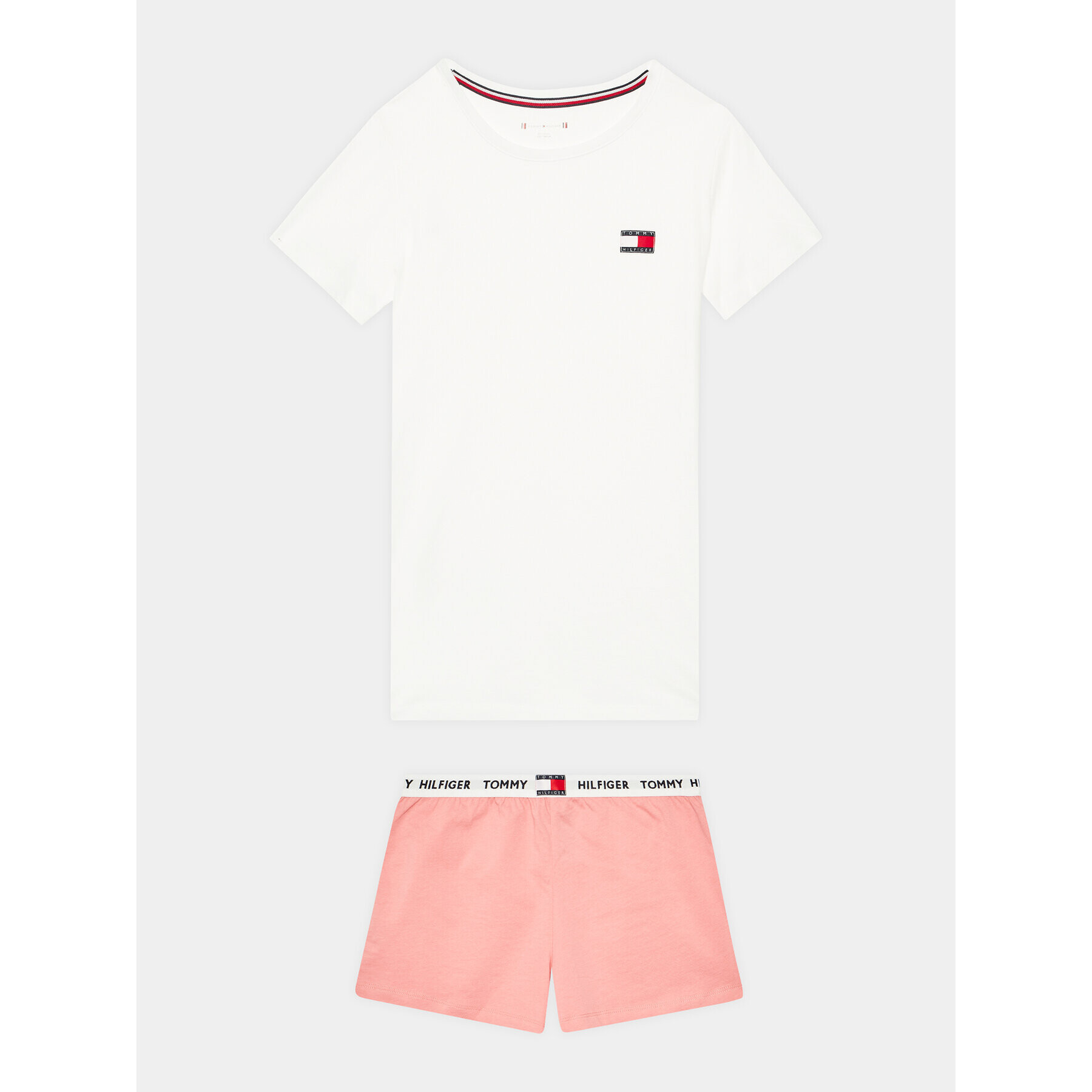 Tommy Hilfiger Пижама UG0UG00655 Бял Regular Fit - Pepit.bg