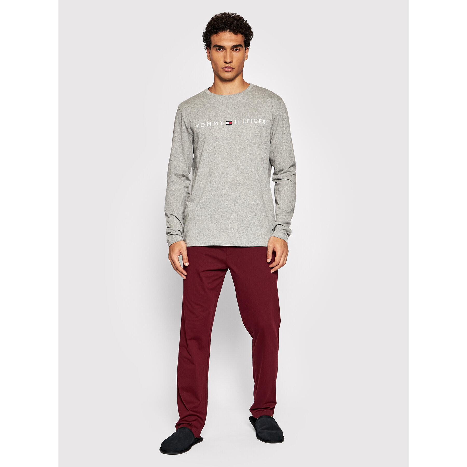 Tommy Hilfiger Пижама UM0UM01793 Сив - Pepit.bg