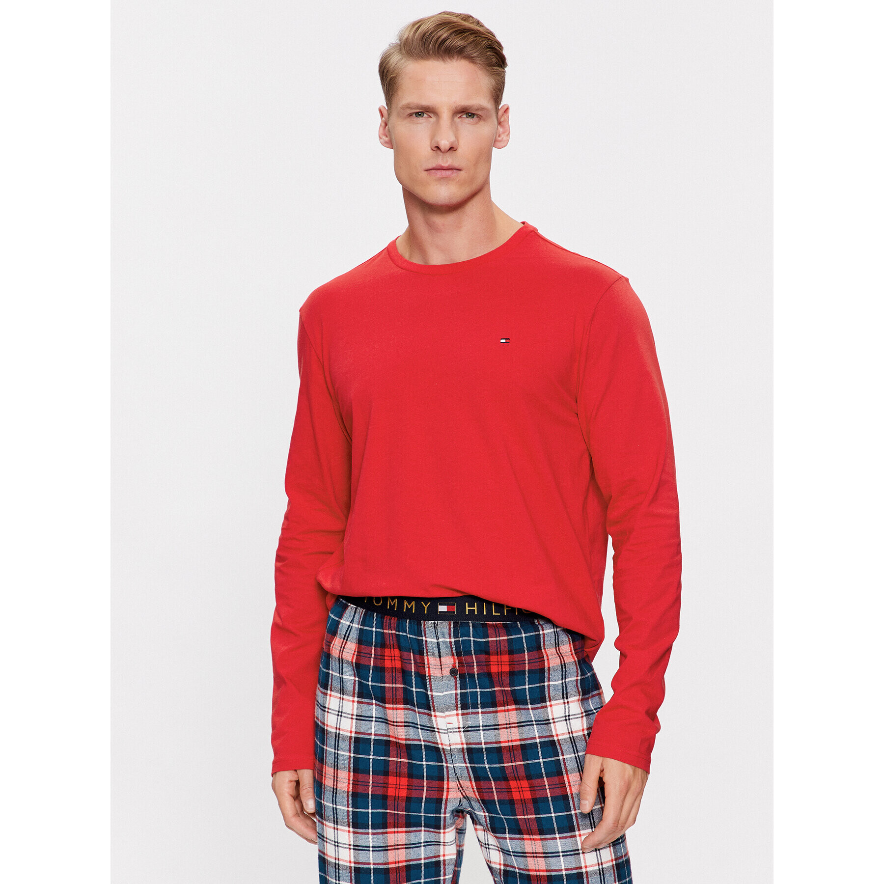 Tommy Hilfiger Пижама UM0UM02988 Червен Regular Fit - Pepit.bg