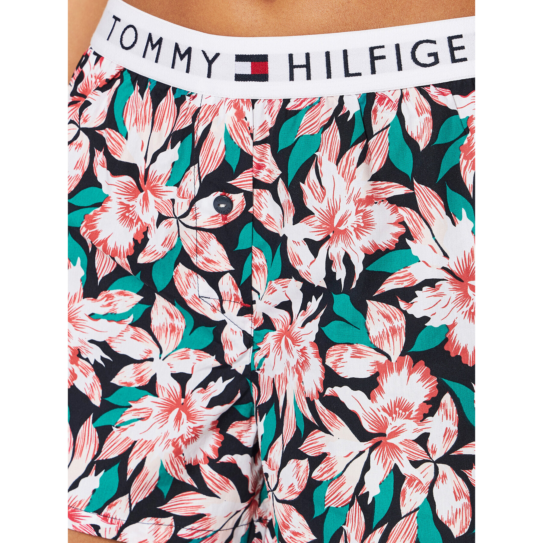 Tommy Hilfiger Пижама UW0UW02975 Бял Regular Fit - Pepit.bg