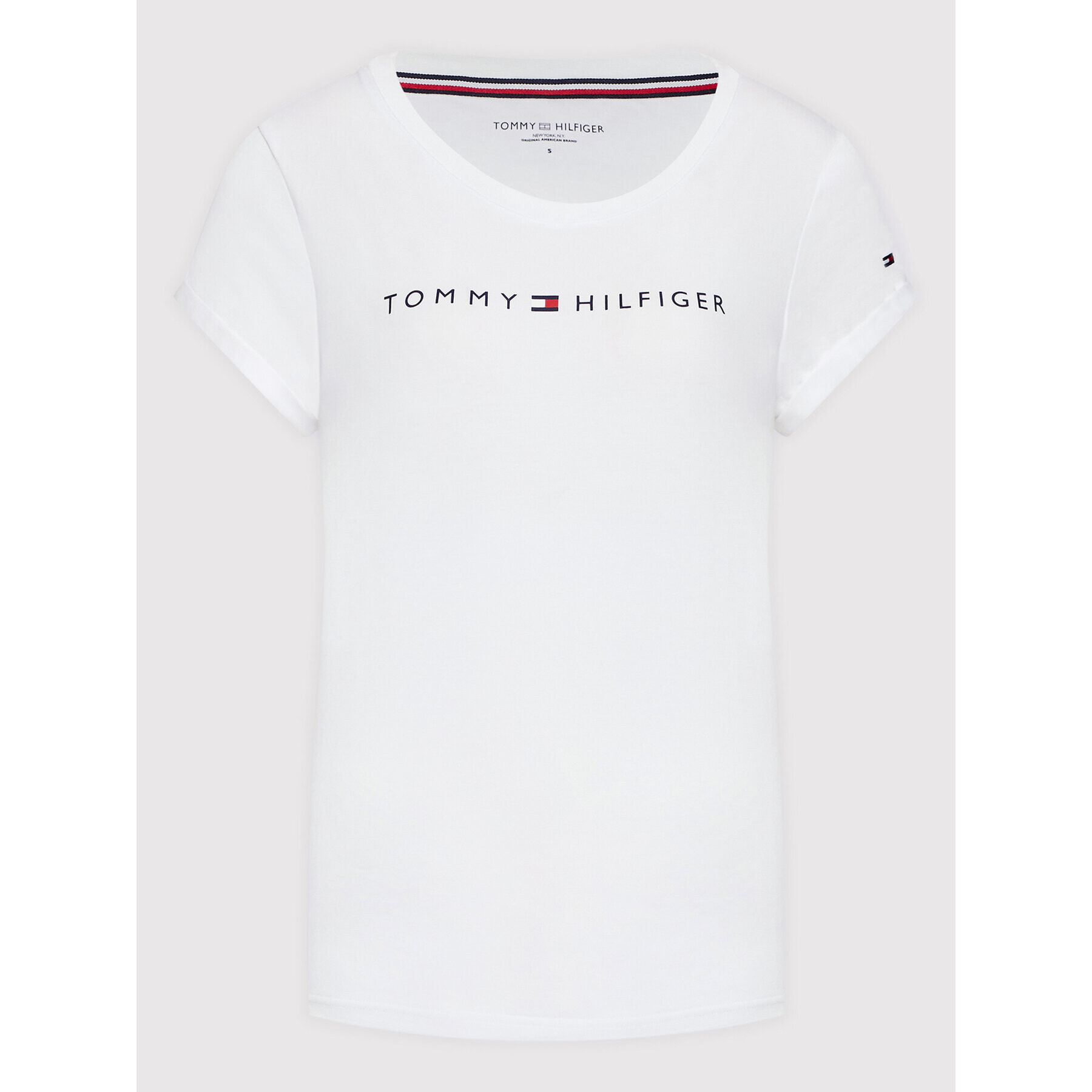 Tommy Hilfiger Пижама UW0UW02975 Бял Regular Fit - Pepit.bg