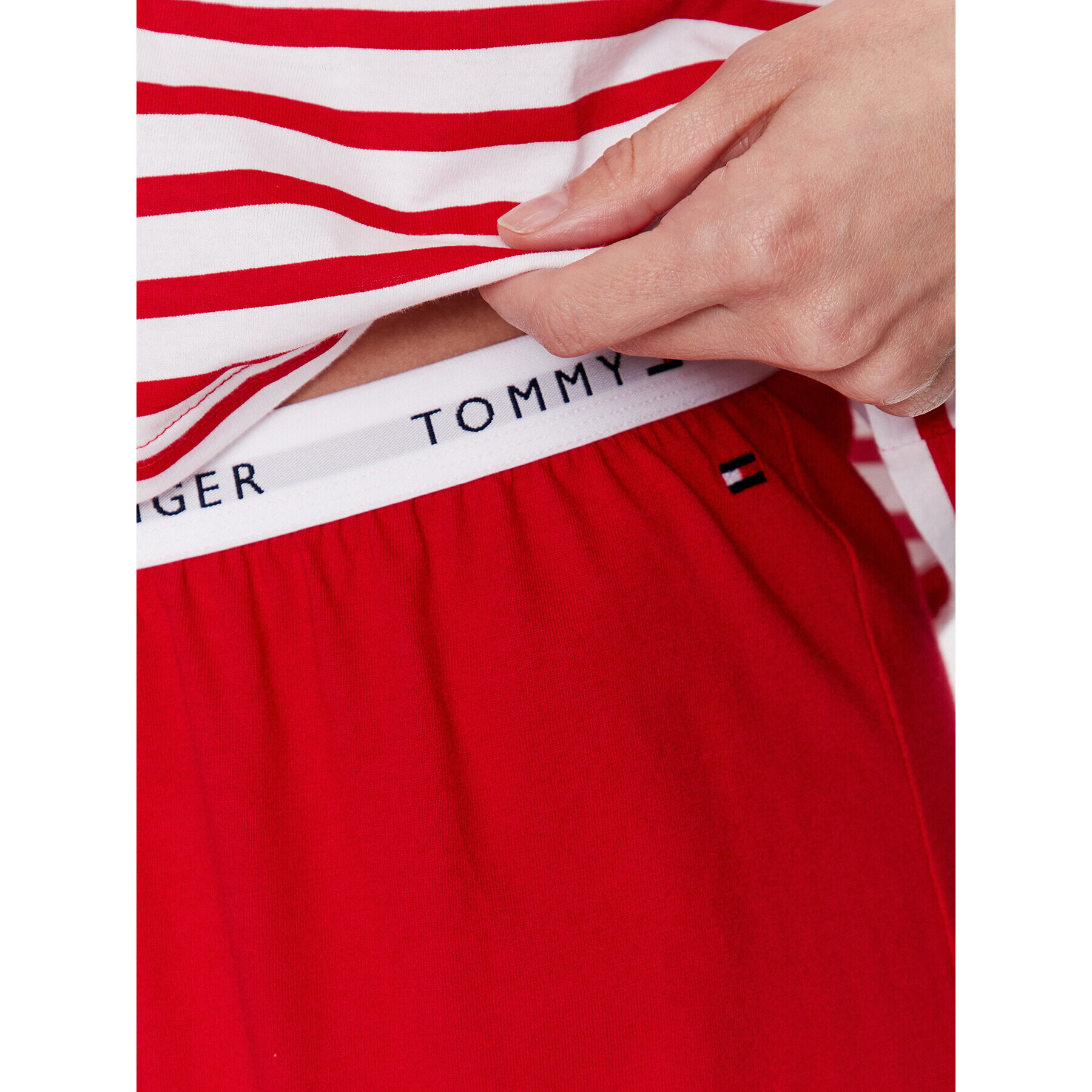 Tommy Hilfiger Пижама UW0UW04150 Червен Regular Fit - Pepit.bg