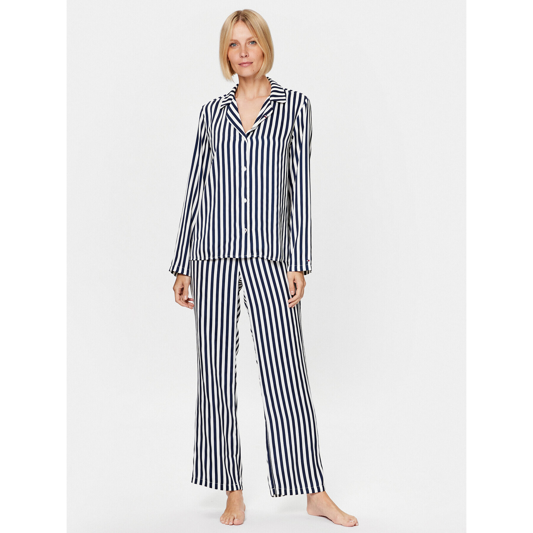 Tommy Hilfiger Пижама UW0UW04367 Тъмносин Regular Fit - Pepit.bg