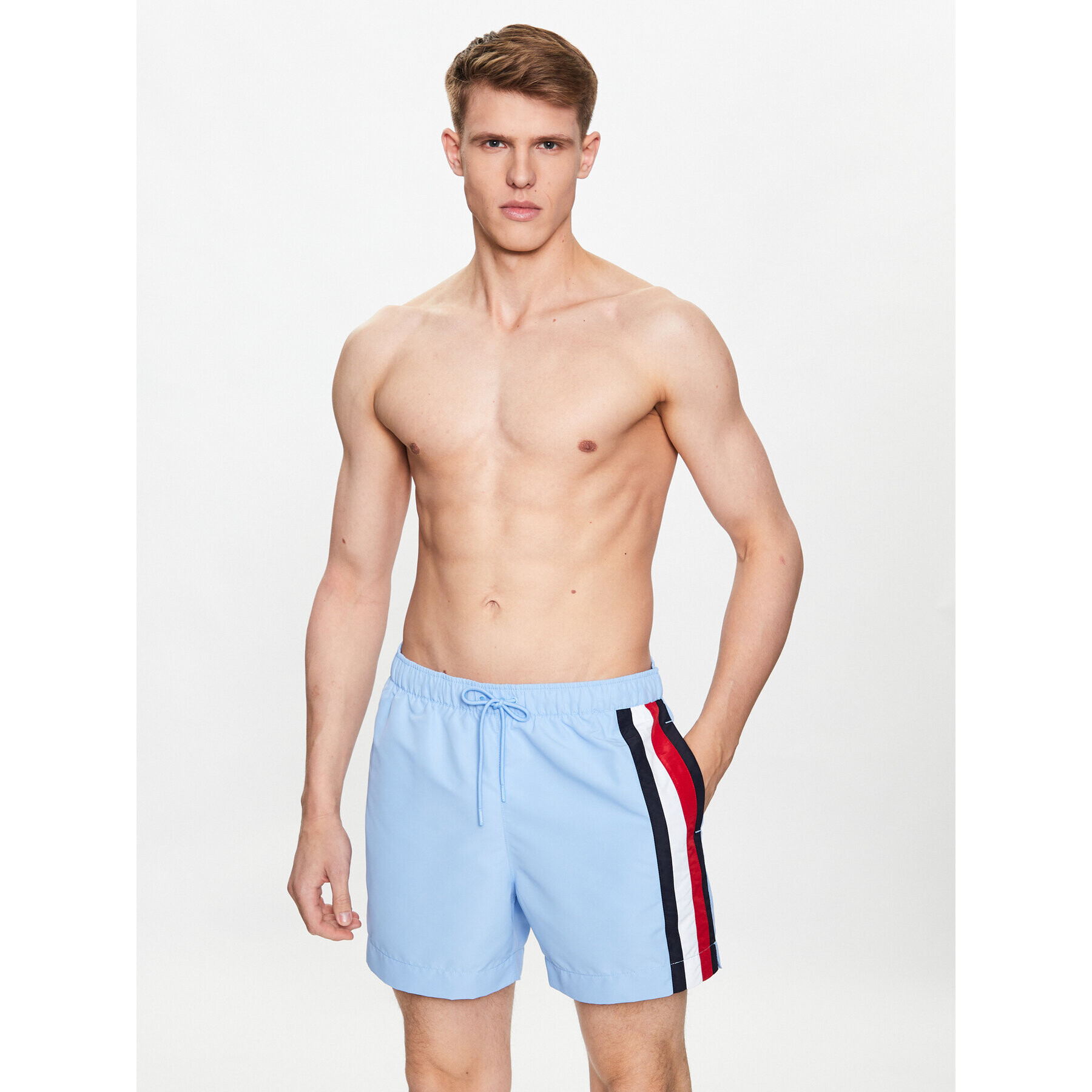 Tommy Hilfiger Плажни шорти Medium Drawstring UM0UM02857 Син Regular Fit - Pepit.bg