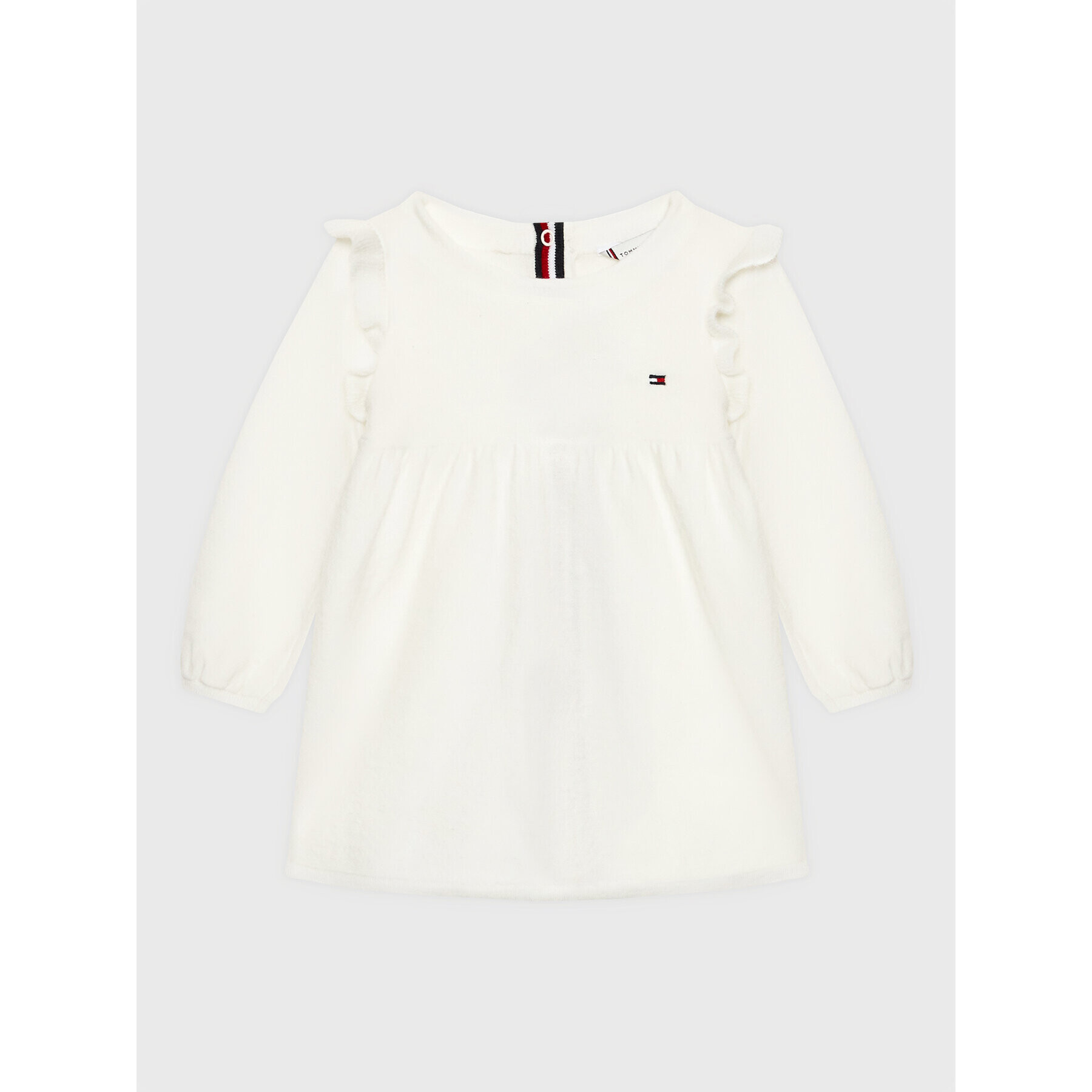 Tommy Hilfiger Плетена рокля Baby KN0KN01592 Бял Regular Fit - Pepit.bg