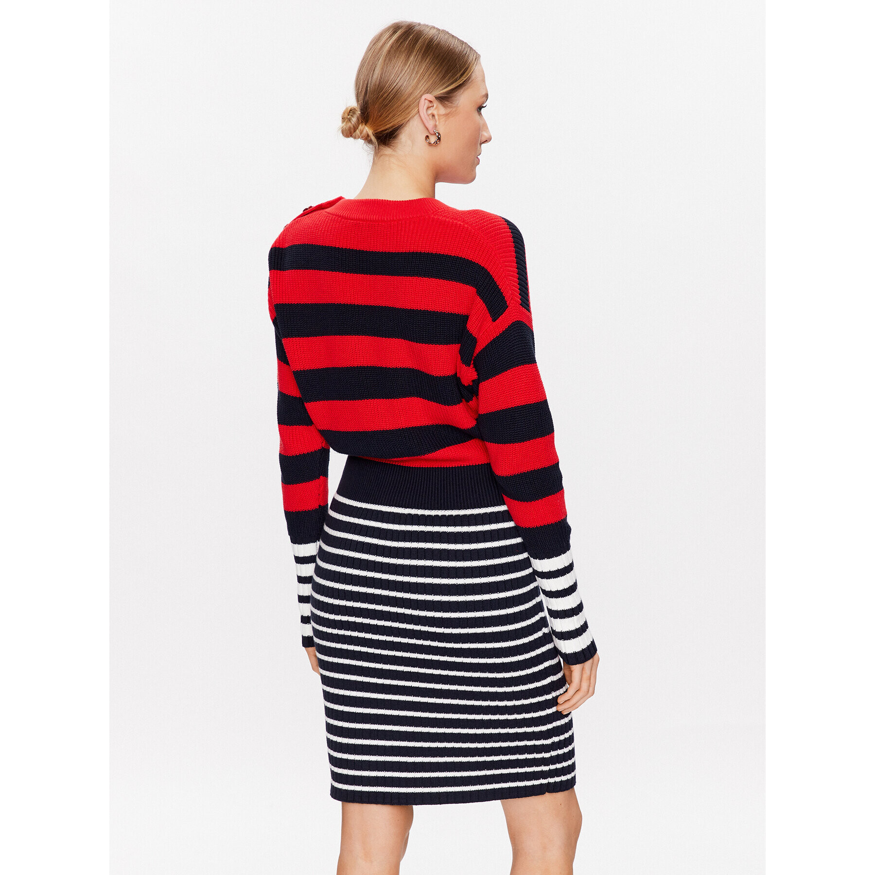 Tommy Hilfiger Плетена рокля Colorblock Stripe WW0WW37949 Цветен Relaxed Fit - Pepit.bg