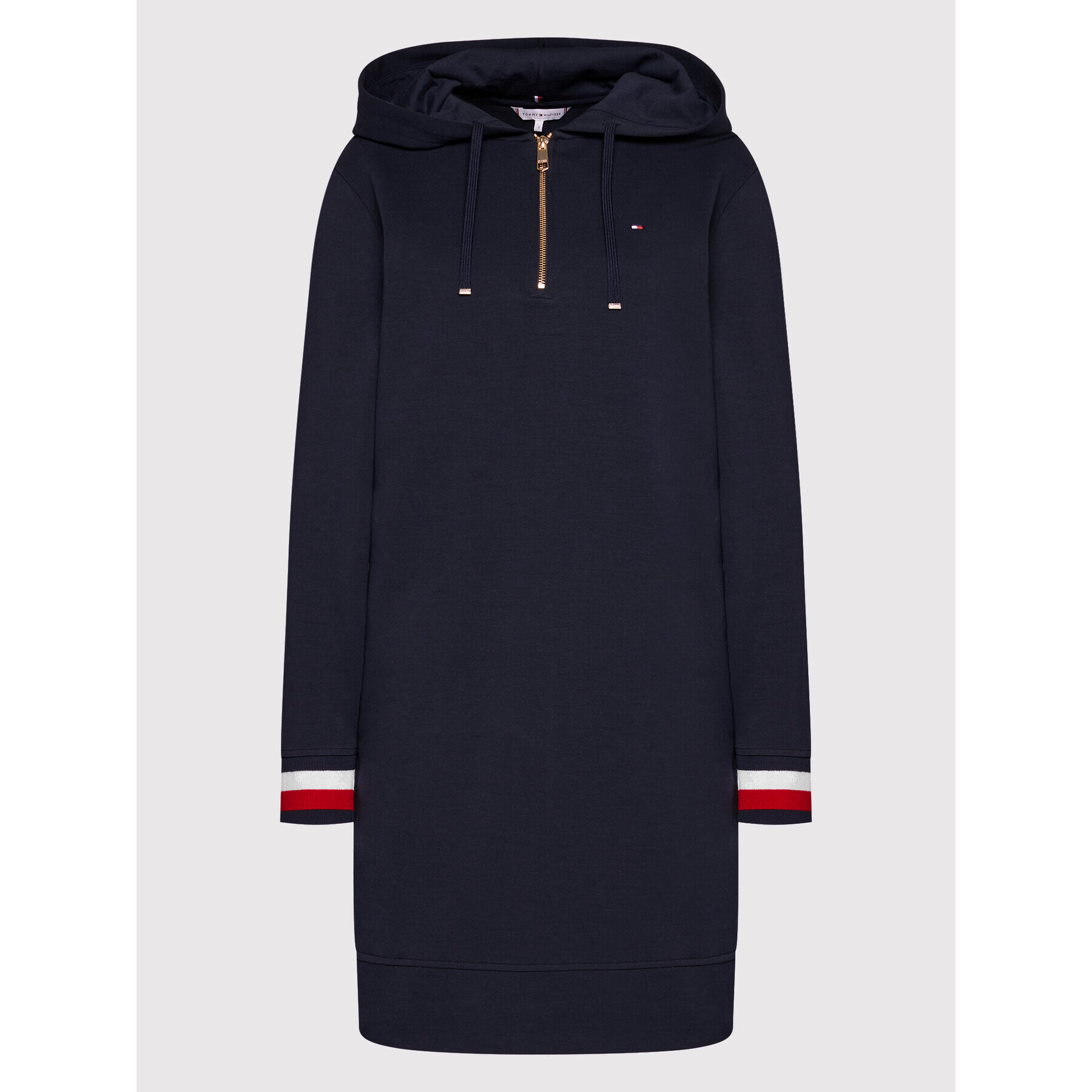 Tommy Hilfiger Плетена рокля Interlock WW0WW32917 Тъмносин Regular Fit - Pepit.bg