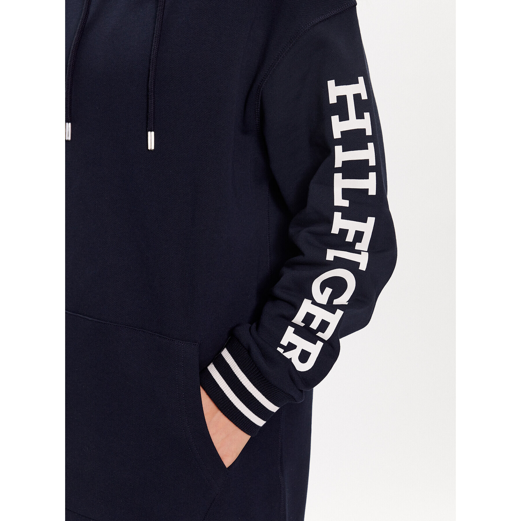 Tommy Hilfiger Плетена рокля Monotype WW0WW38844 Тъмносин Regular Fit - Pepit.bg