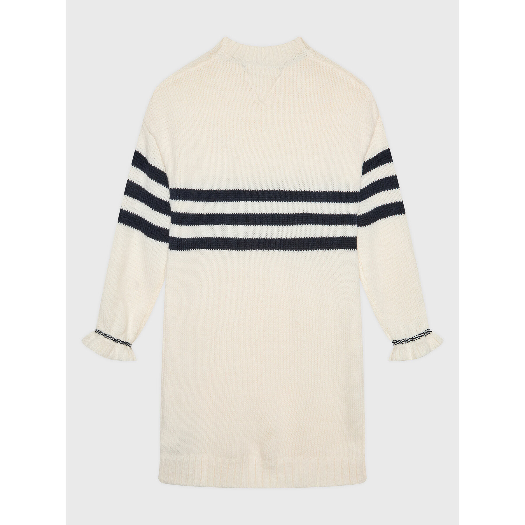 Tommy Hilfiger Плетена рокля Prep Stripe KG0KG06883 D Екрю Relaxed Fit - Pepit.bg