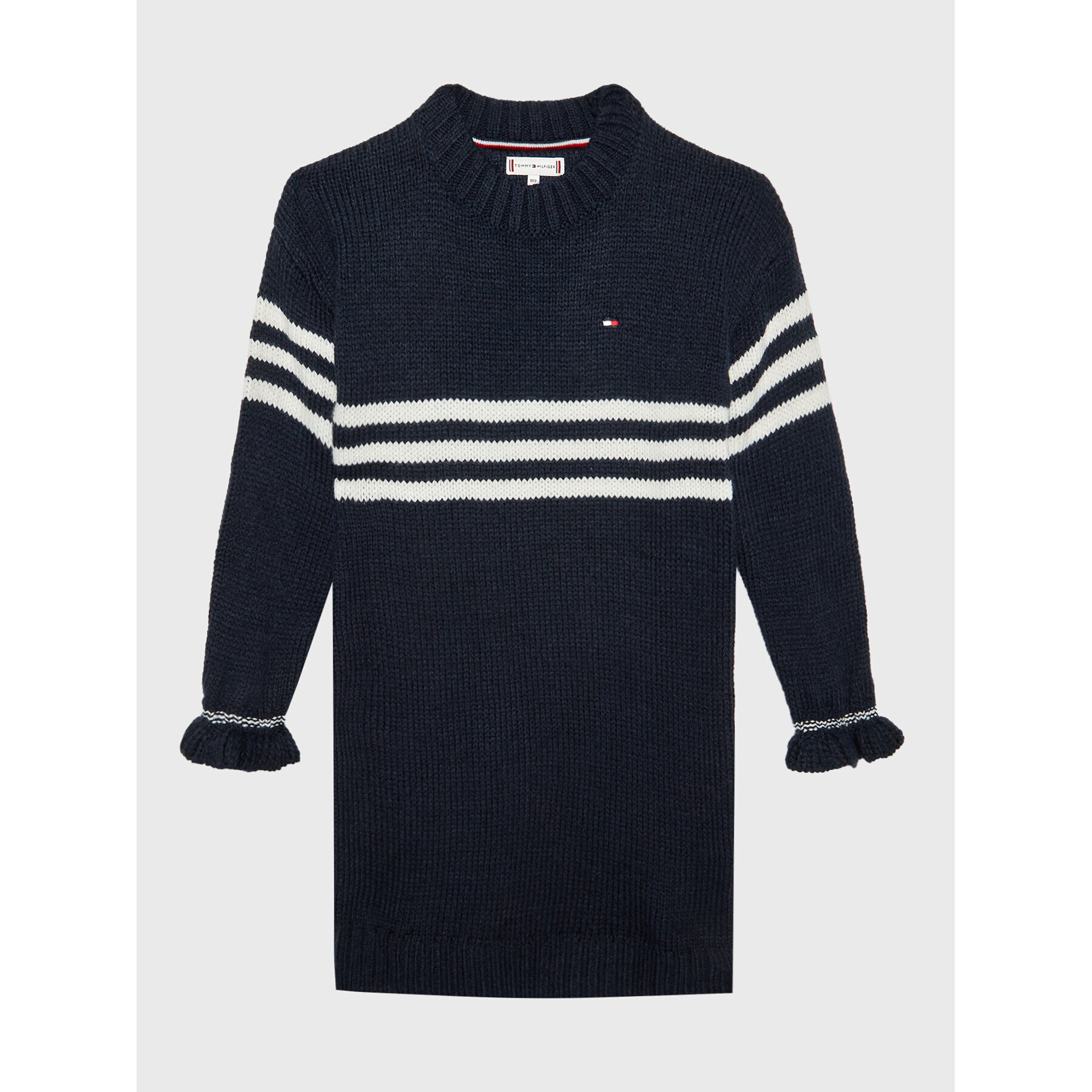 Tommy Hilfiger Плетена рокля Prep Stripe KG0KG06883 D Тъмносин Relaxed Fit - Pepit.bg