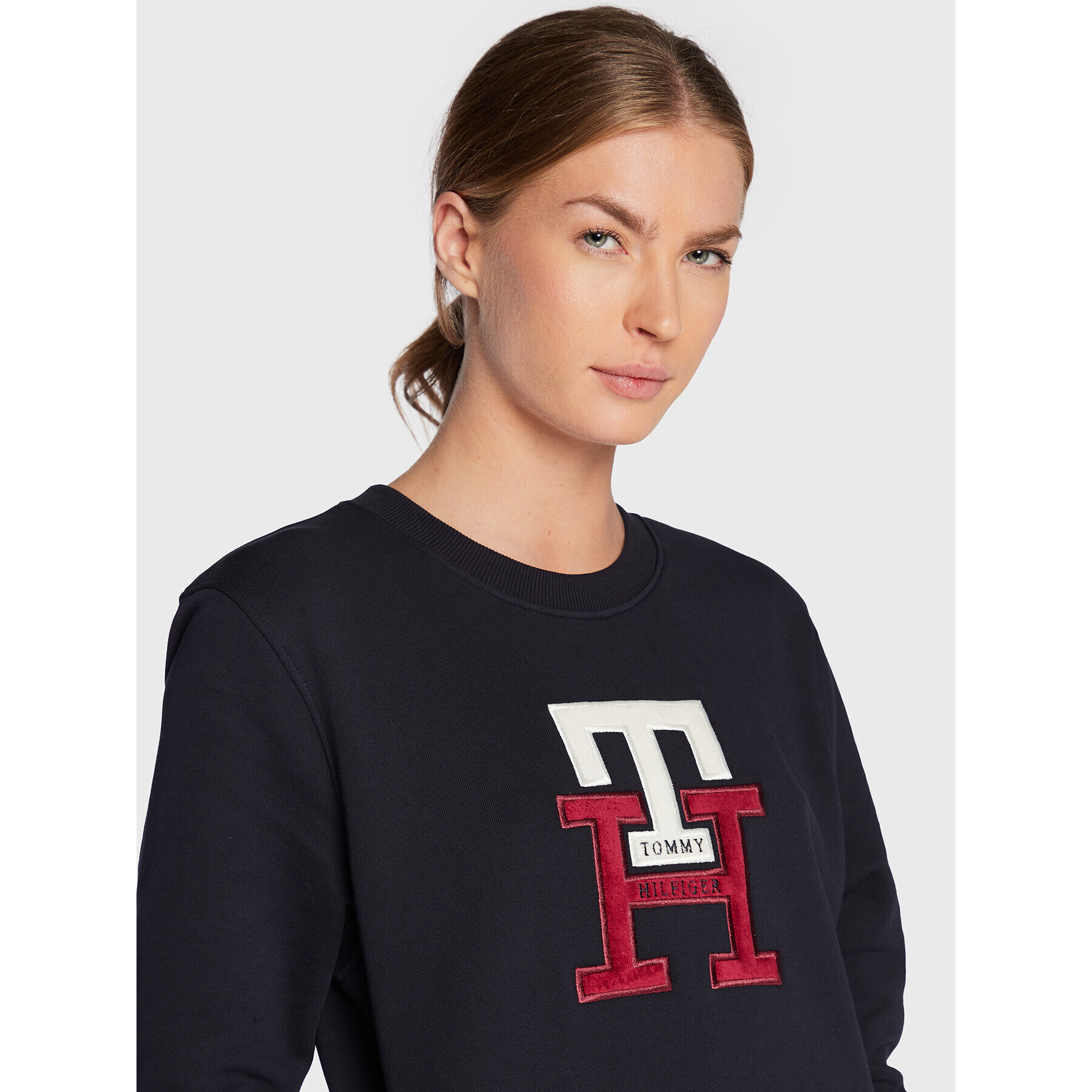 Tommy Hilfiger Плетена рокля Terry Monogram WW0WW37442 Тъмносин Regular Fit - Pepit.bg