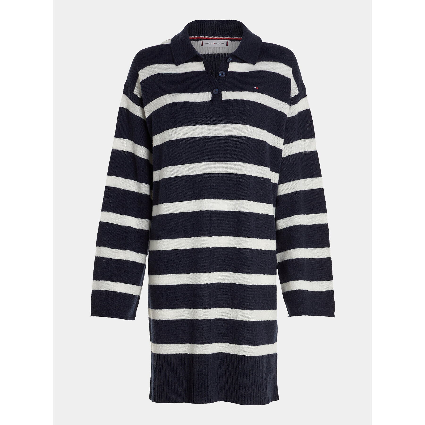 Tommy Hilfiger Плетена рокля WW0WW39931 Тъмносин Relaxed Fit - Pepit.bg