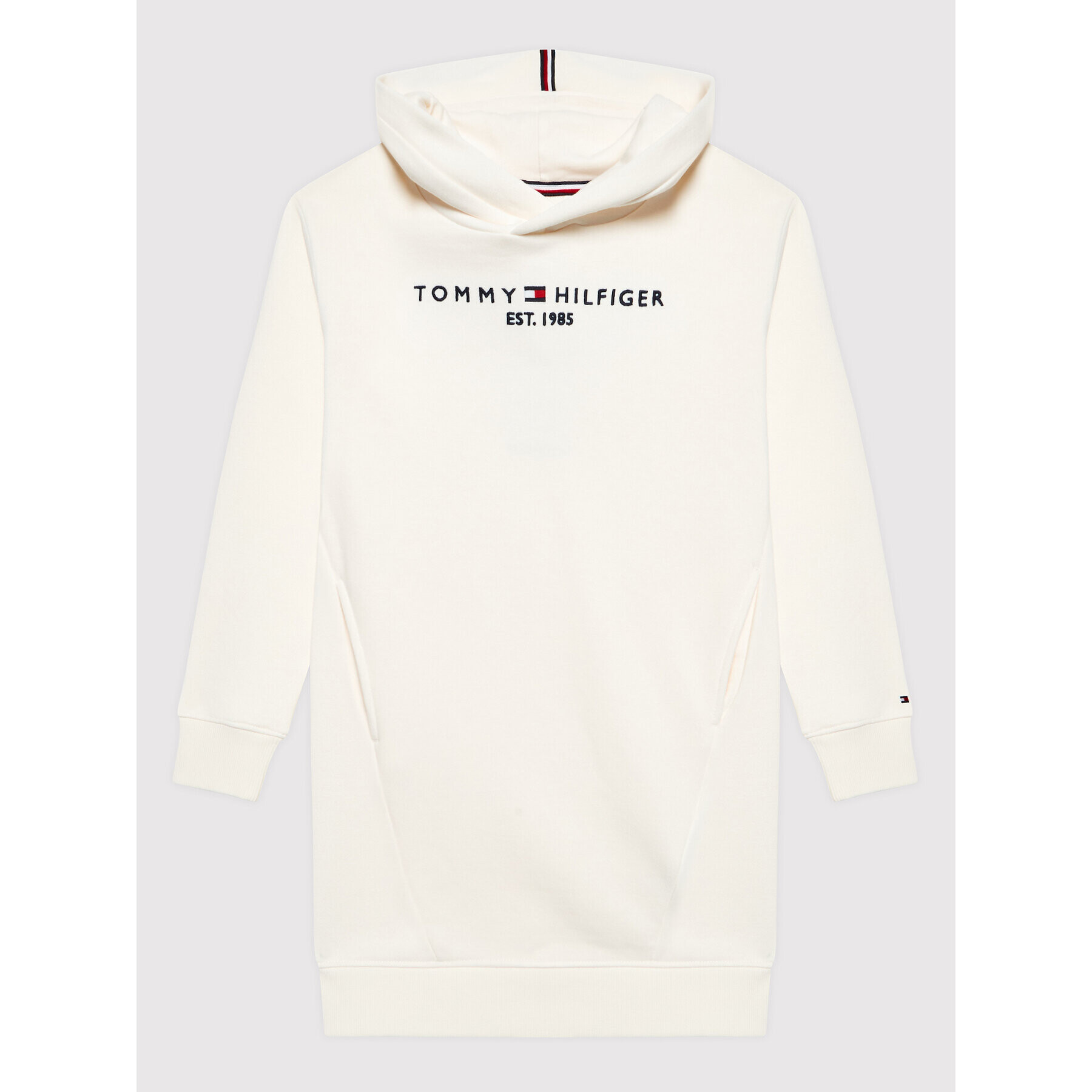 Tommy Hilfiger Плетена рокля Essential KG0KG06695 D Бял Regular Fit - Pepit.bg