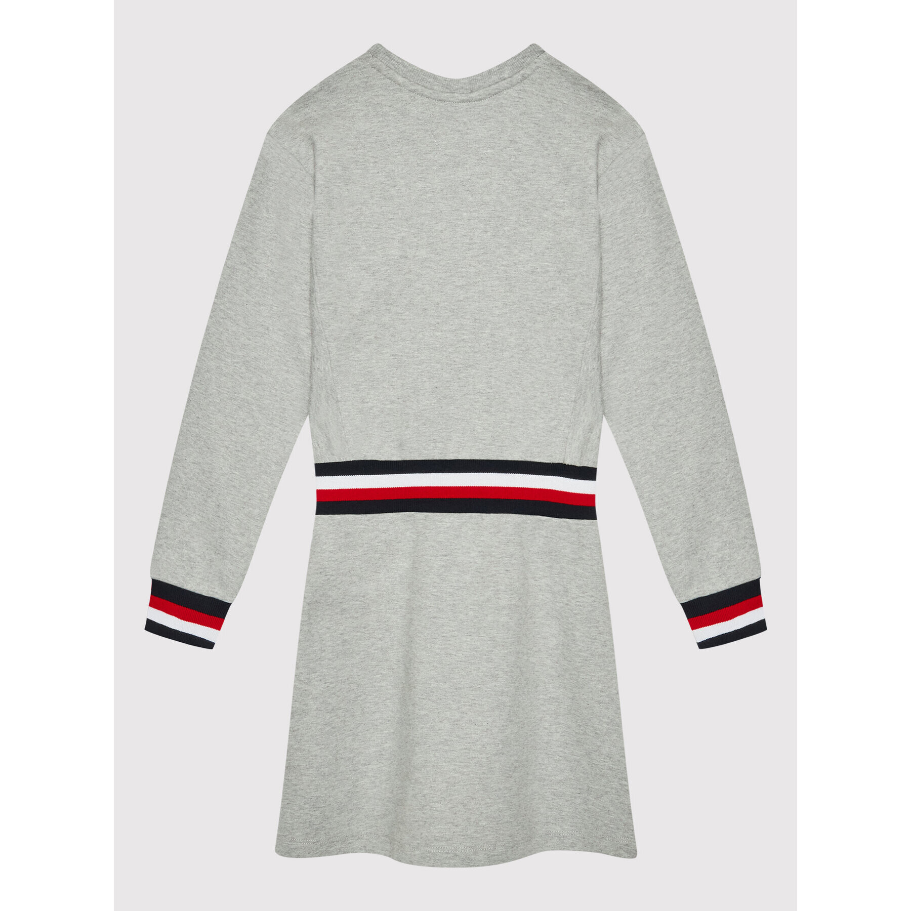 Tommy Hilfiger Плетена рокля Global Stripe KG0KG06215 D Сив Regular Fit - Pepit.bg