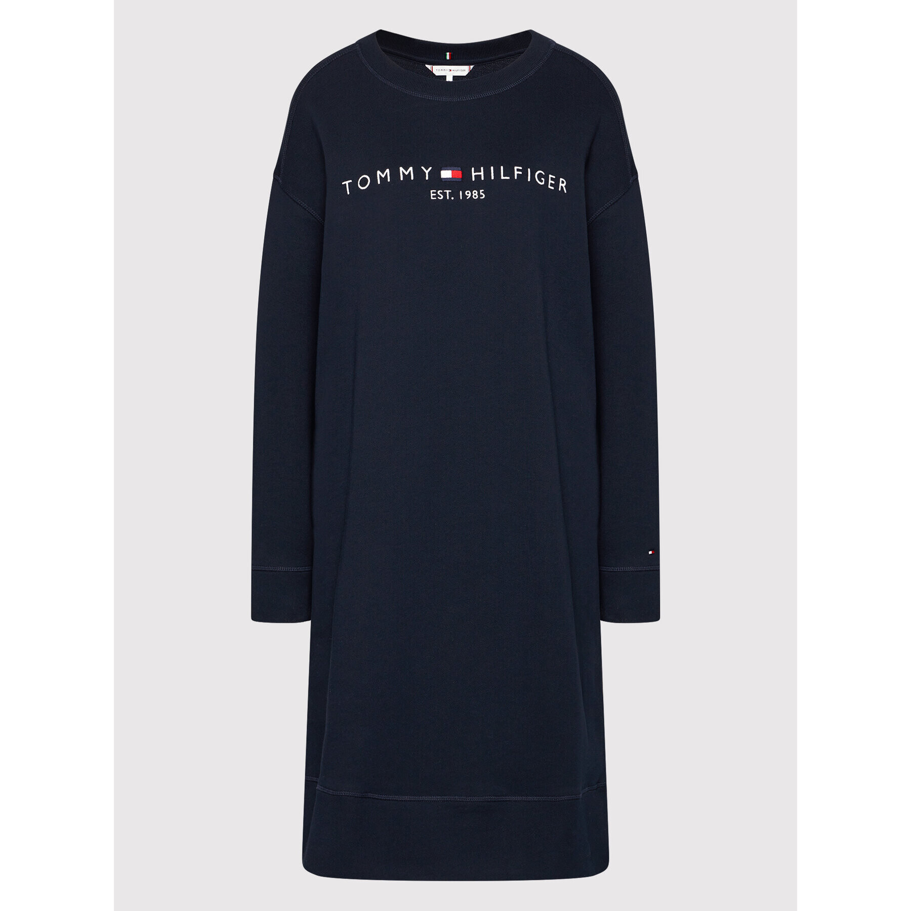 Tommy Hilfiger Плетена рокля Relaxed Hilfiger WW0WW32270DW5 Тъмносин Relaxed Fit - Pepit.bg