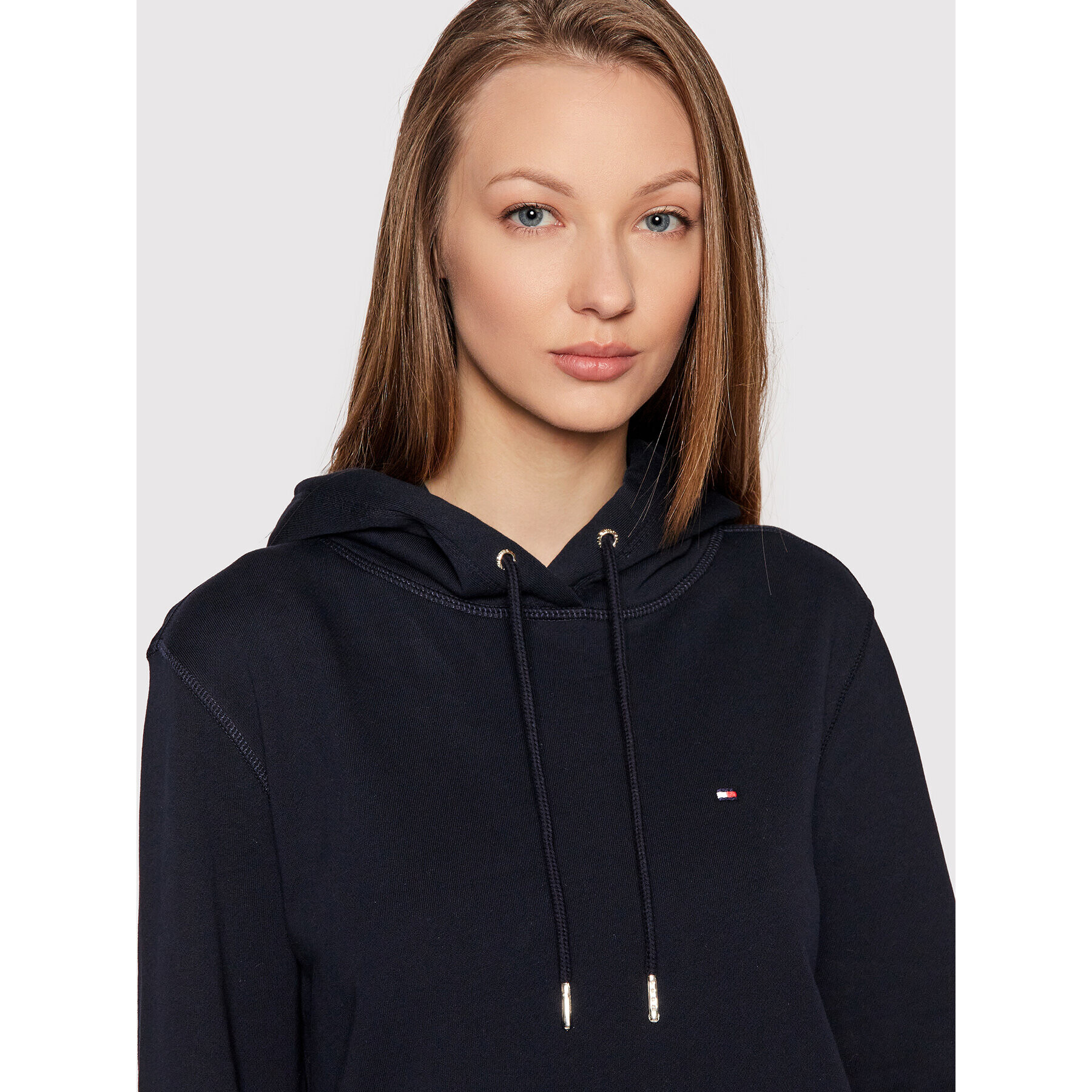 Tommy Hilfiger Плетена рокля WW0WW32205 Тъмносин Regular Fit - Pepit.bg