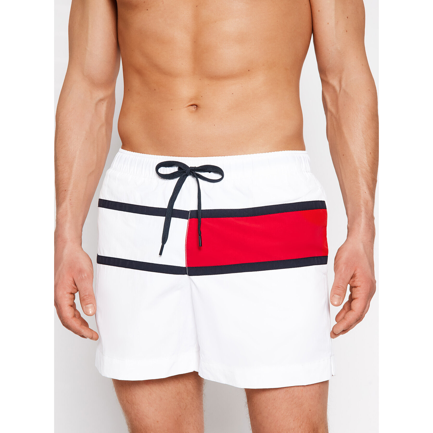 Tommy Hilfiger Плувни шорти Medium UM0UM02055 Бял Regular Fit - Pepit.bg