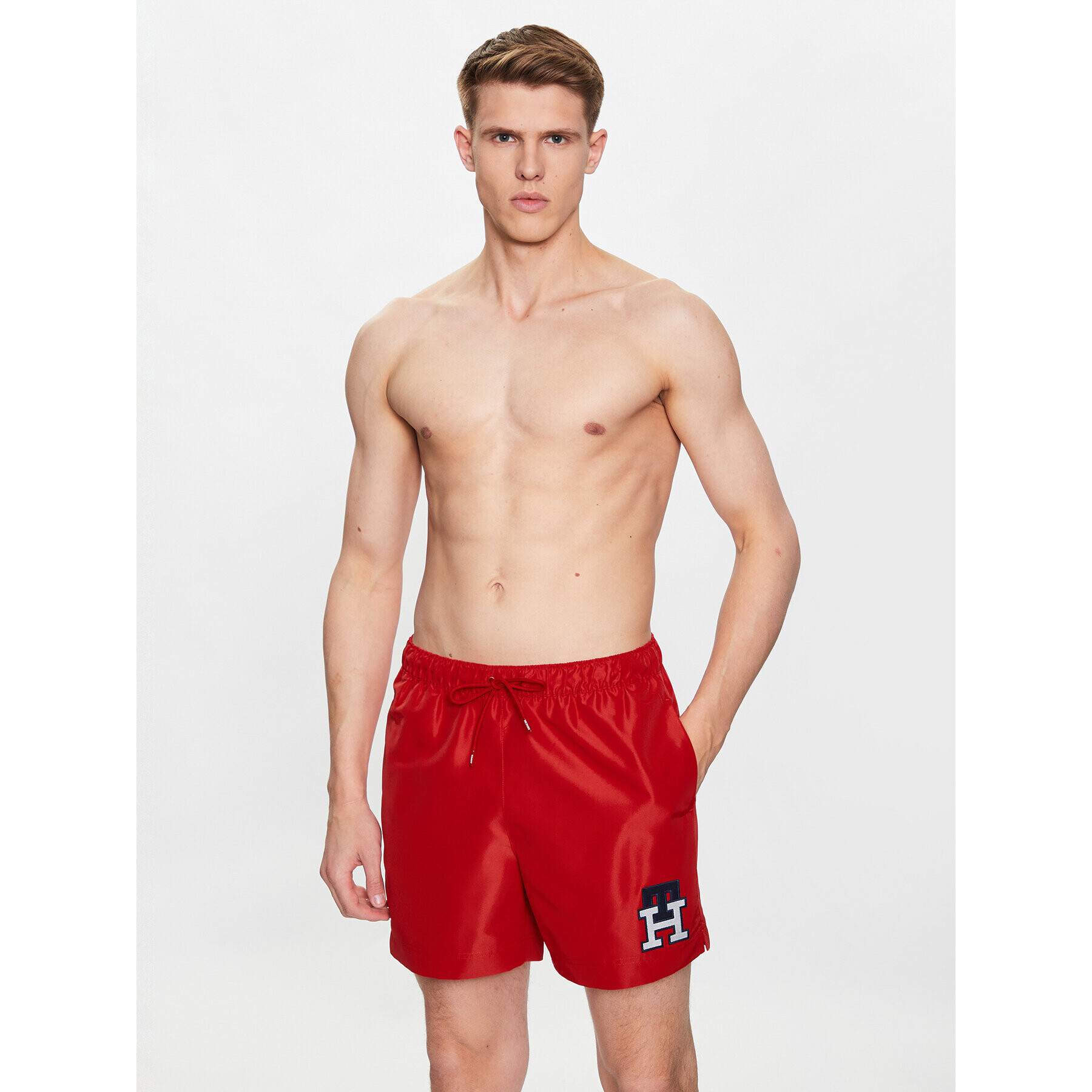 Tommy Hilfiger Плувни шорти UM0UM02732 Червен Slim Fit - Pepit.bg