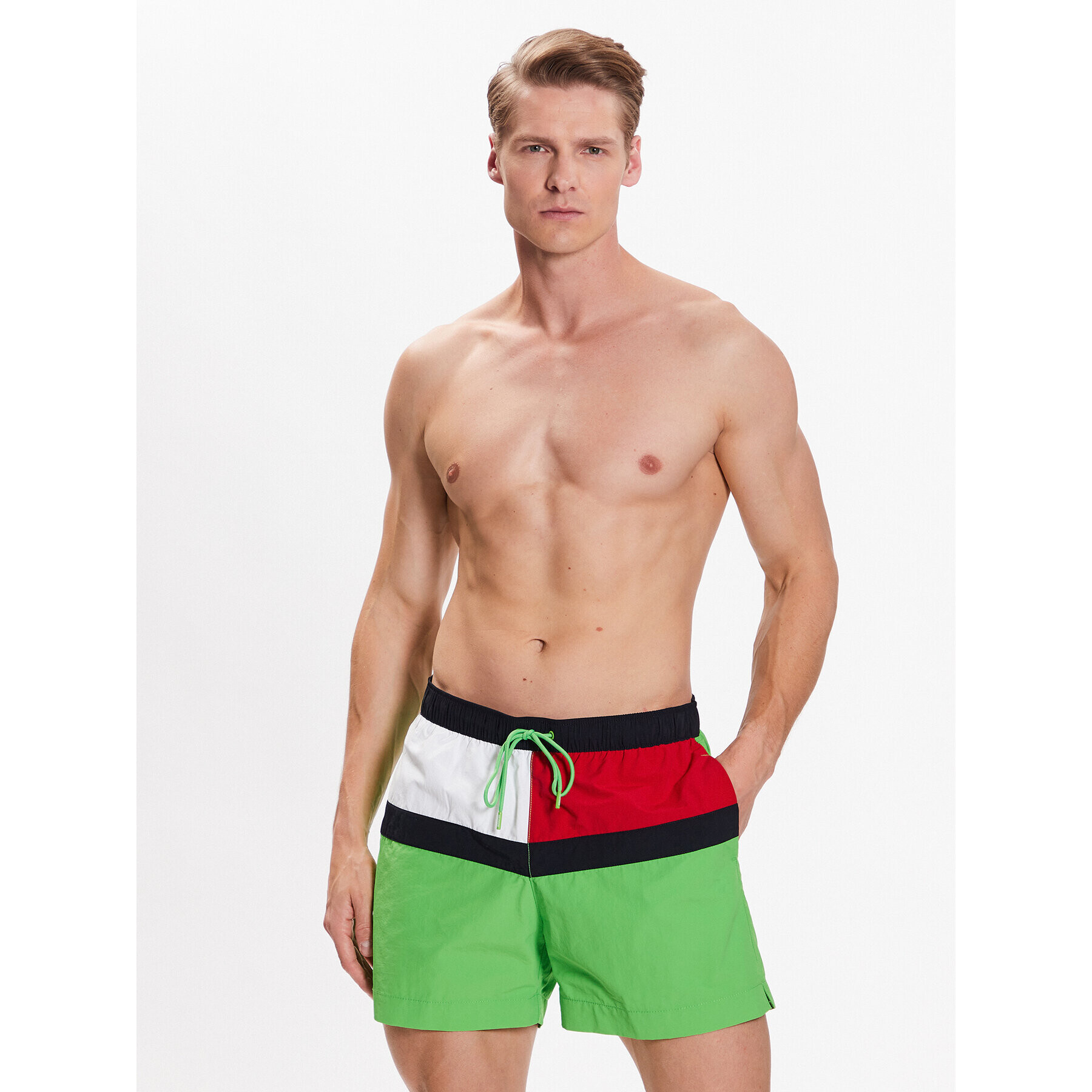 Tommy Hilfiger Плувни шорти UM0UM02744 Зелен Regular Fit - Pepit.bg