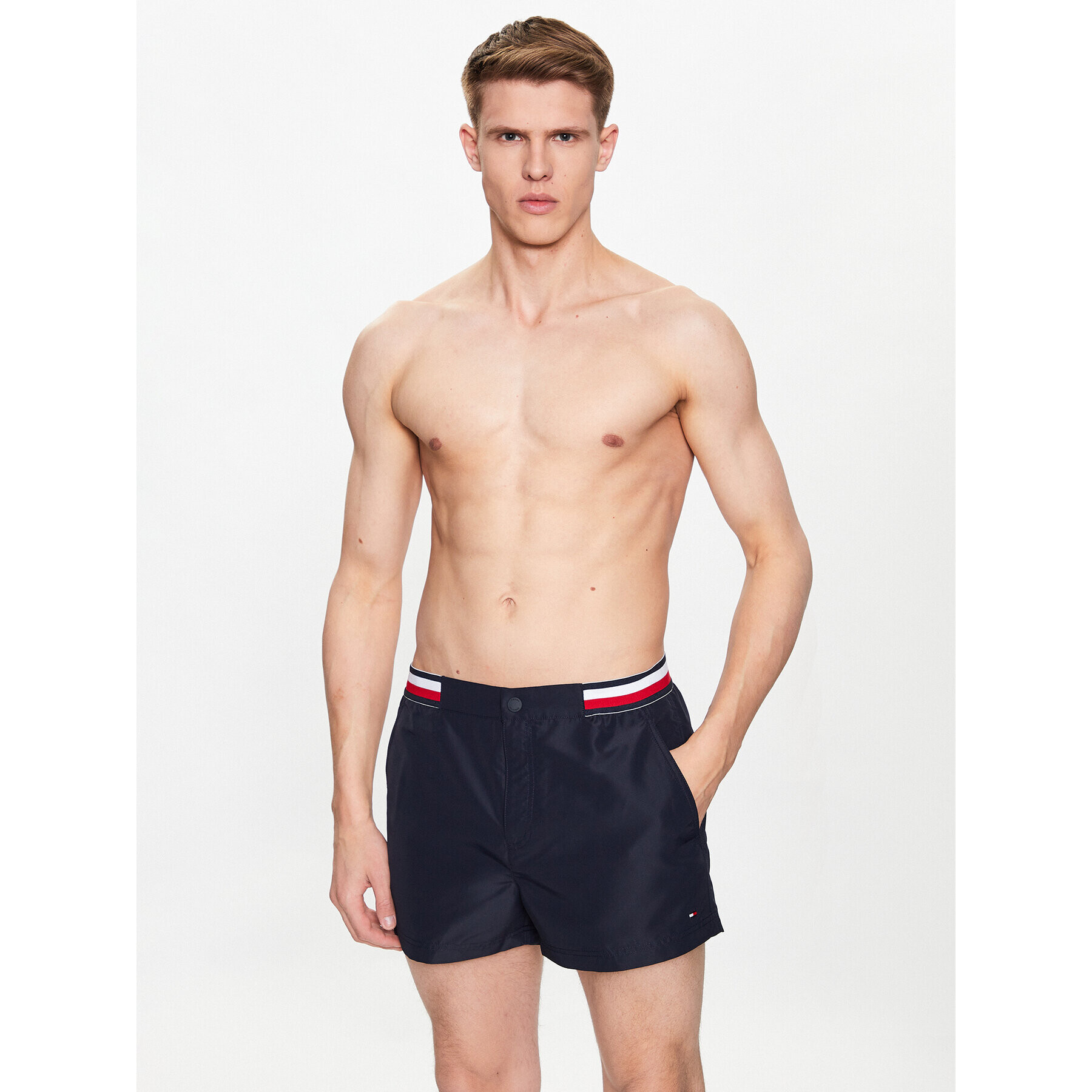 Tommy Hilfiger Плувни шорти UM0UM02747 Тъмносин Regular Fit - Pepit.bg