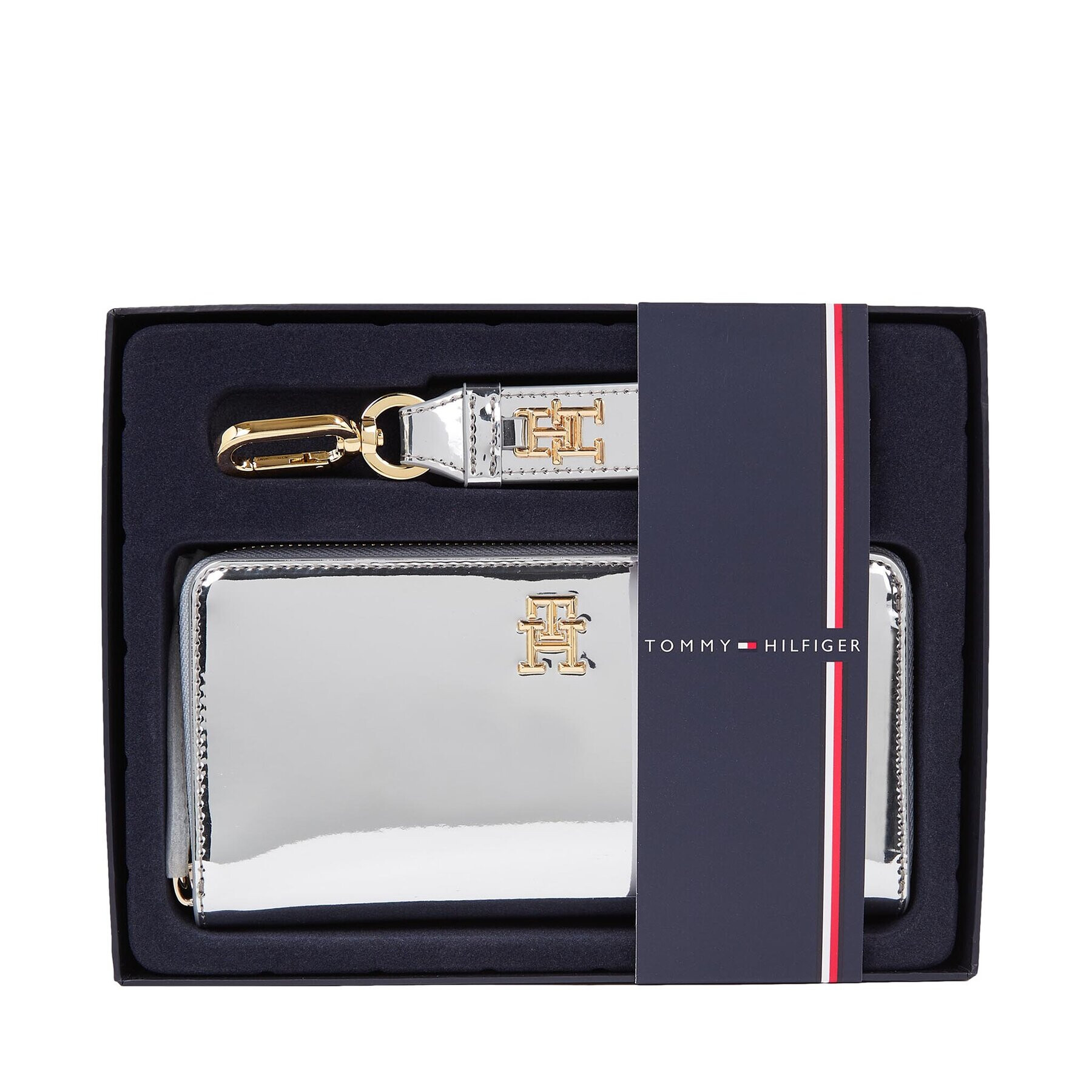 Tommy Hilfiger Подаръчен комплект Large Za W Wristlet AW0AW156580IO Сив - Pepit.bg