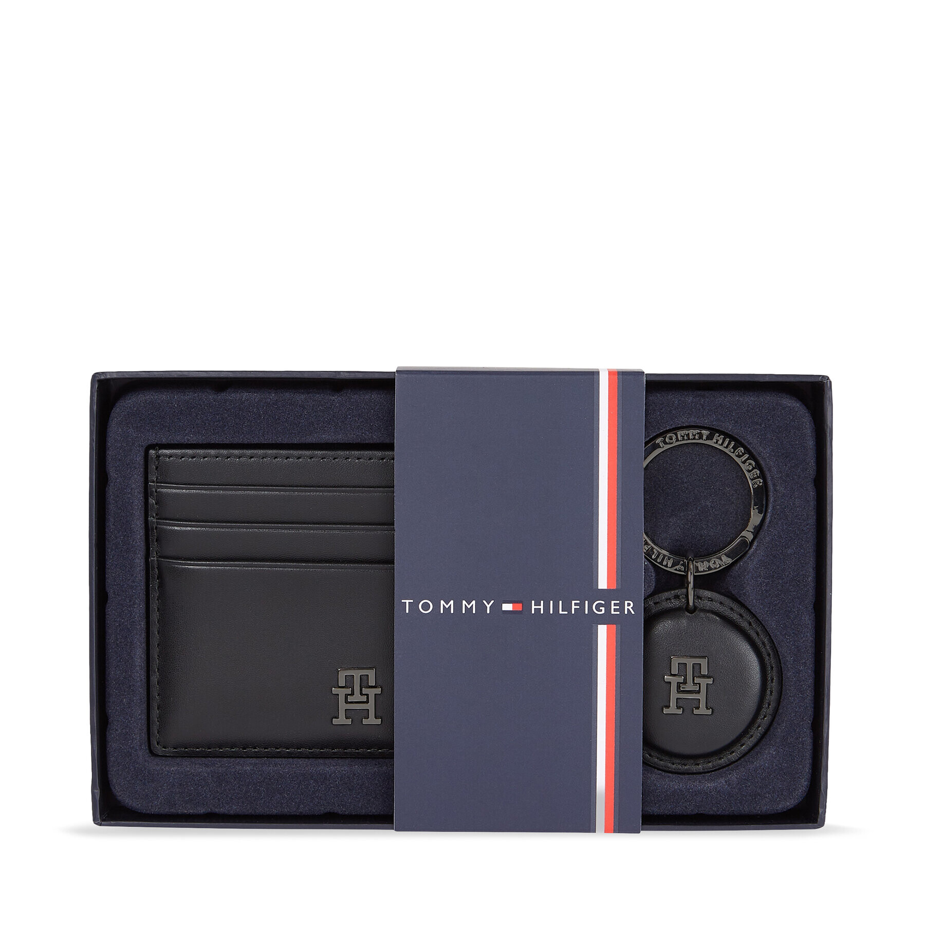 Tommy Hilfiger Подаръчен сет Gp Imd Cc Holder And Key Fob AM0AM11633 Черен - Pepit.bg