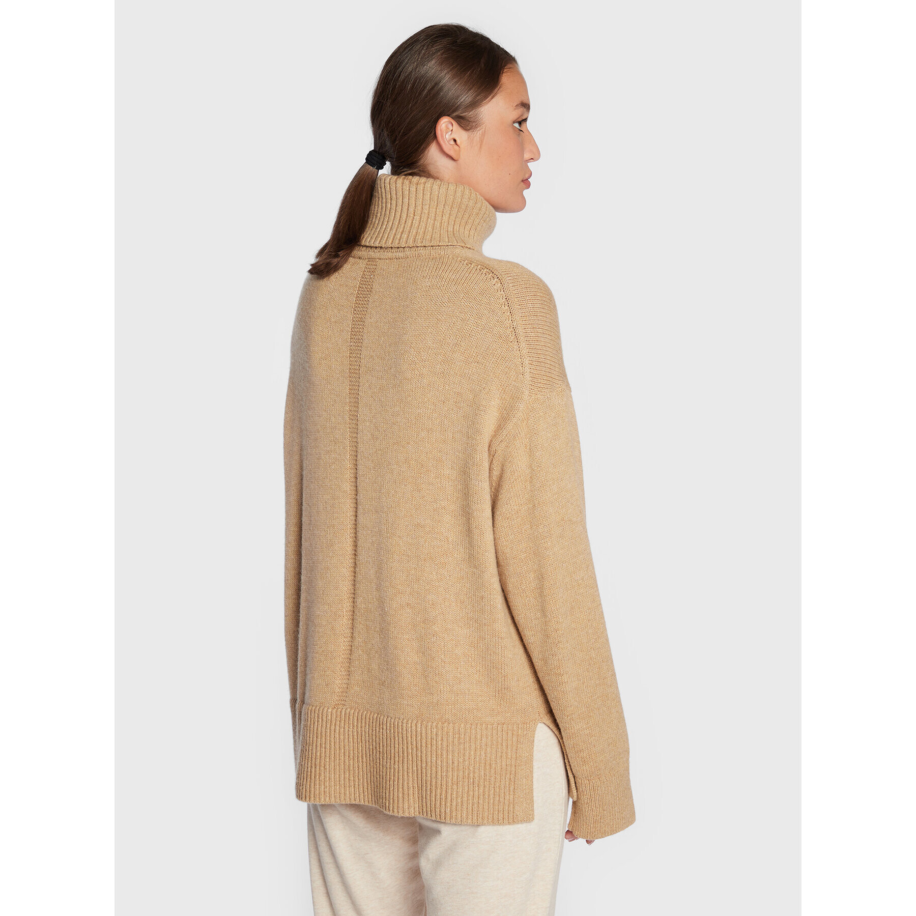 Tommy Hilfiger Поло Blend WW0WW35763 Бежов Oversize - Pepit.bg