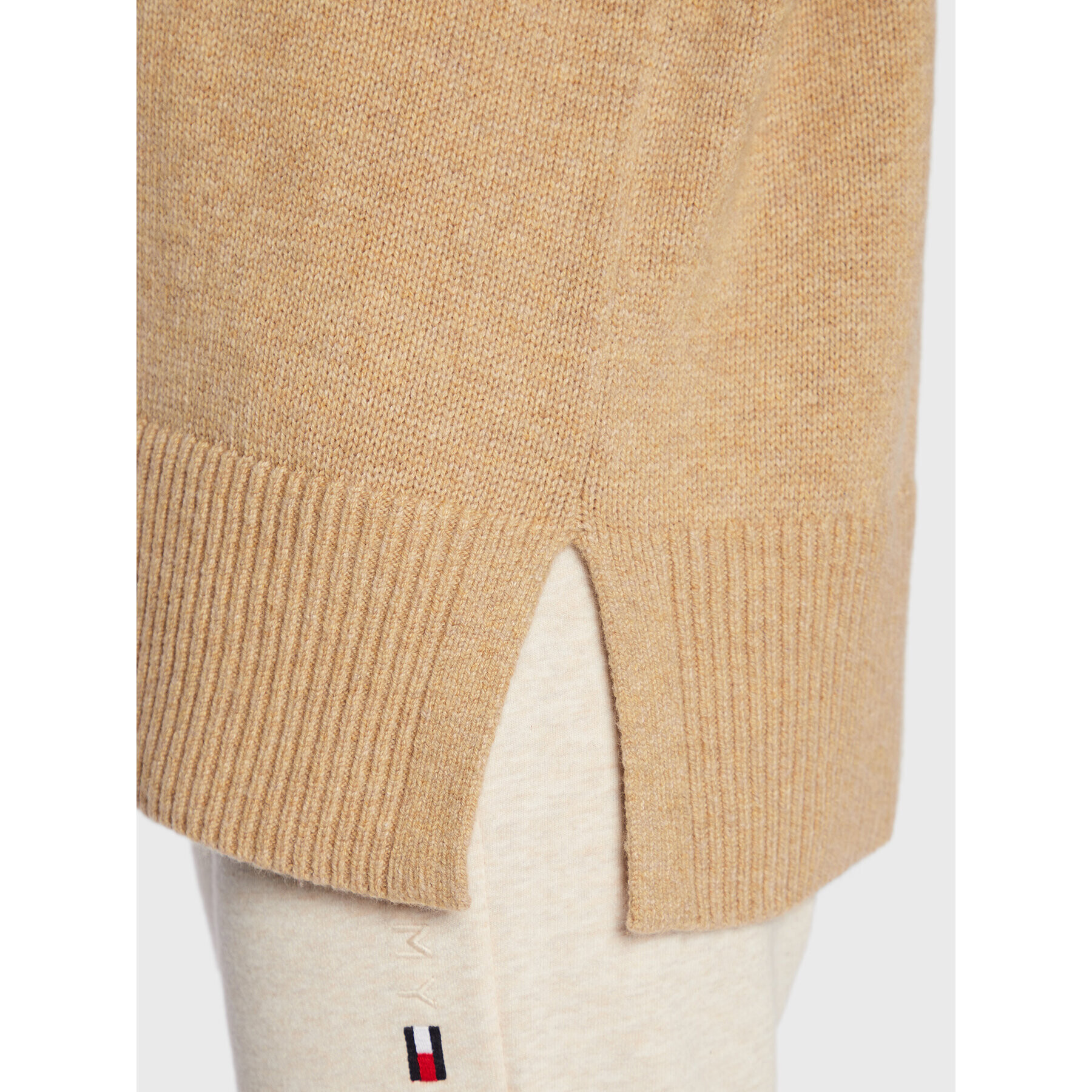 Tommy Hilfiger Поло Blend WW0WW35763 Бежов Oversize - Pepit.bg