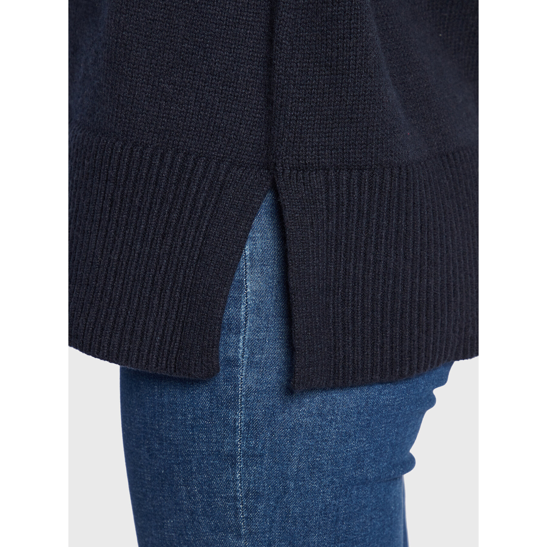 Tommy Hilfiger Поло Blend WW0WW35763 Тъмносин Oversize - Pepit.bg