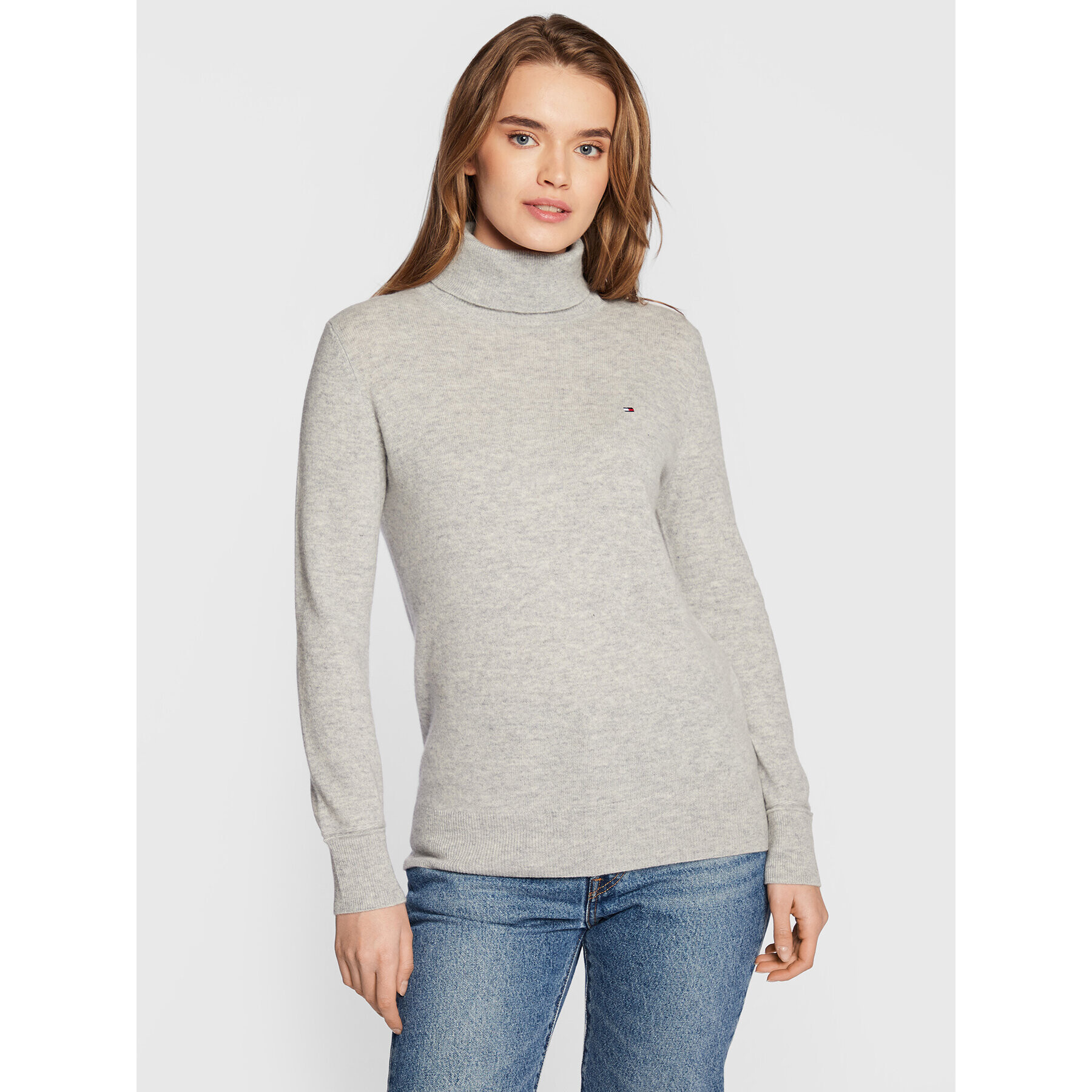 Tommy Hilfiger Поло WW0WW35892 Сив Regular Fit - Pepit.bg