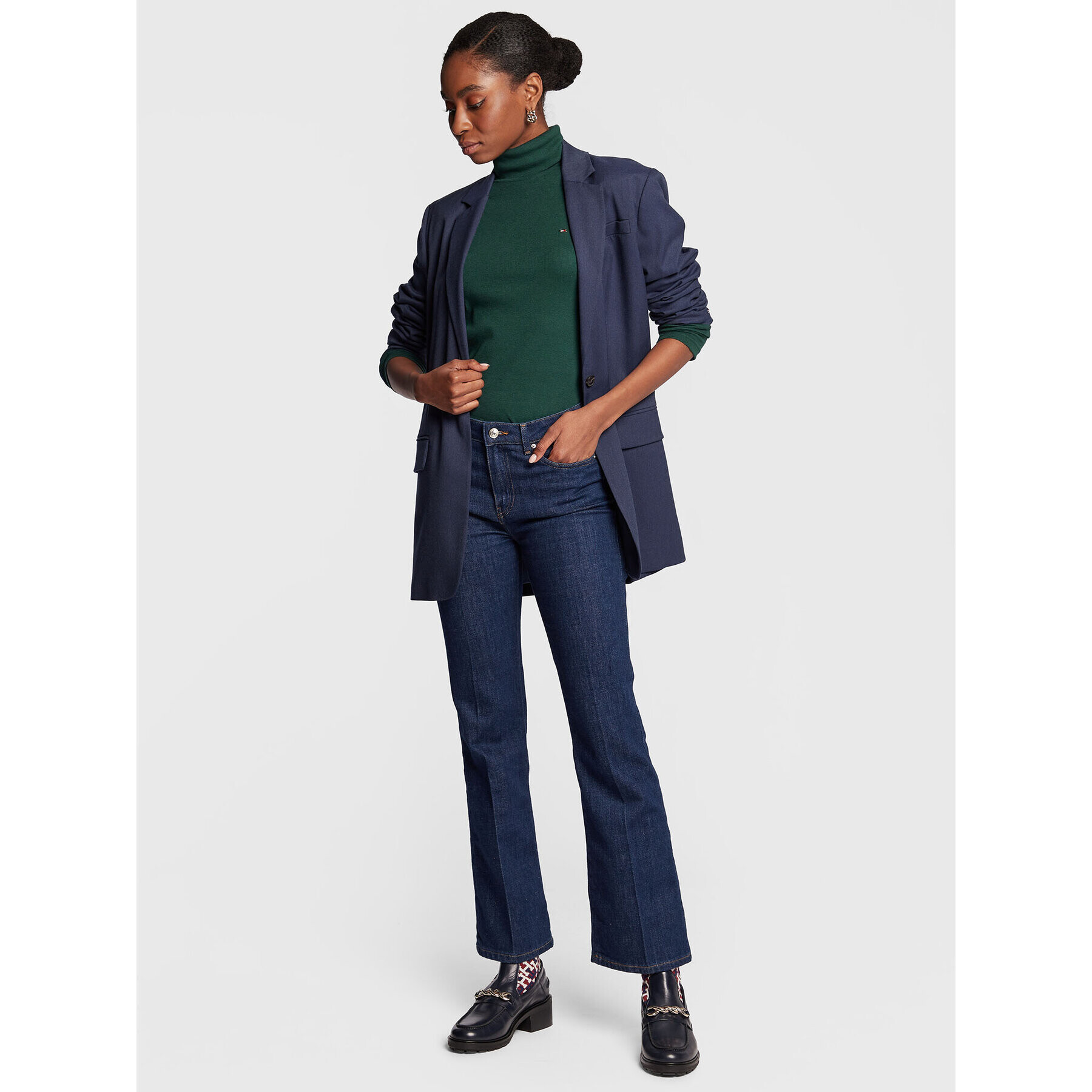 Tommy Hilfiger Поло WW0WW36149 Зелен Slim Fit - Pepit.bg