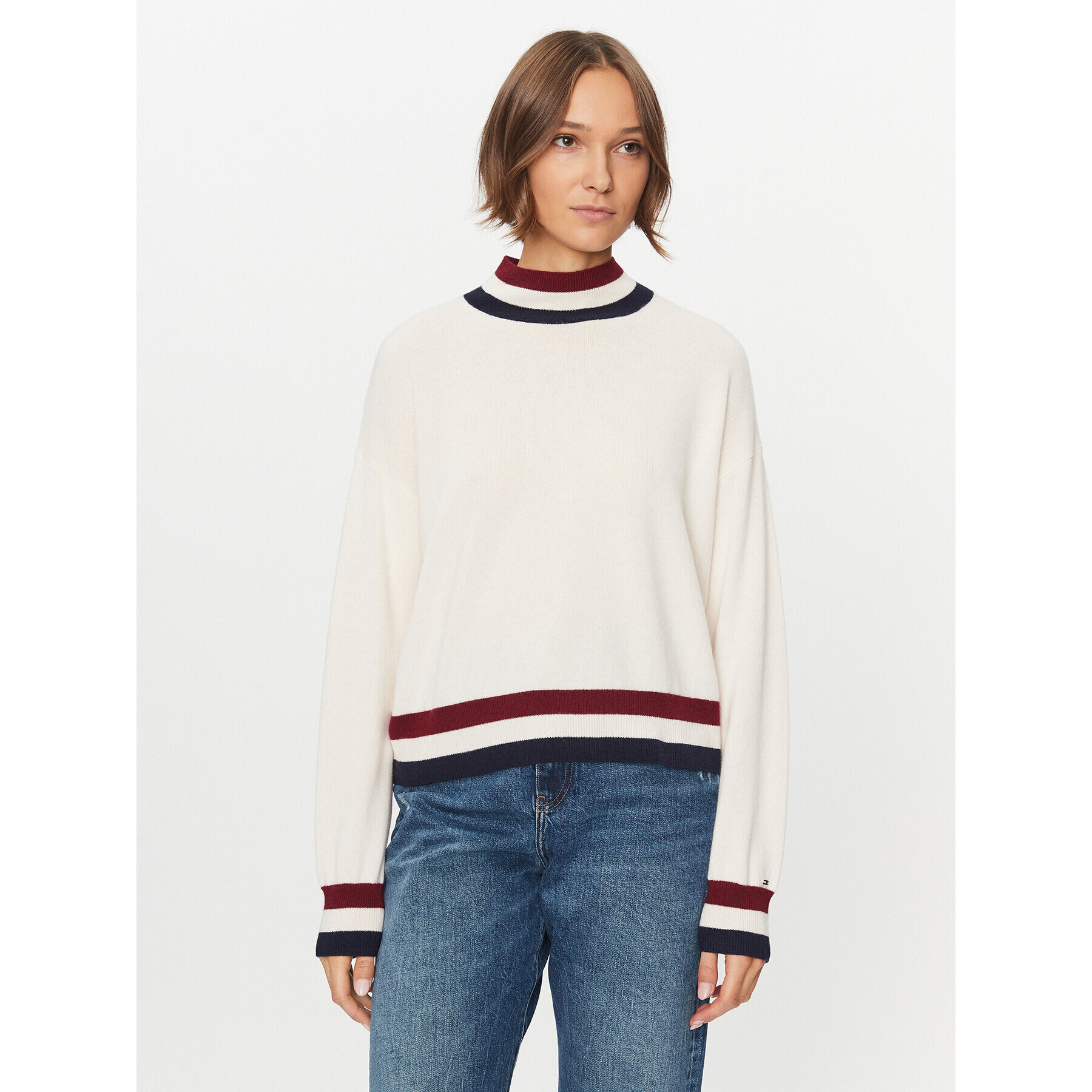 Tommy Hilfiger Поло WW0WW39536 Екрю Regular Fit - Pepit.bg