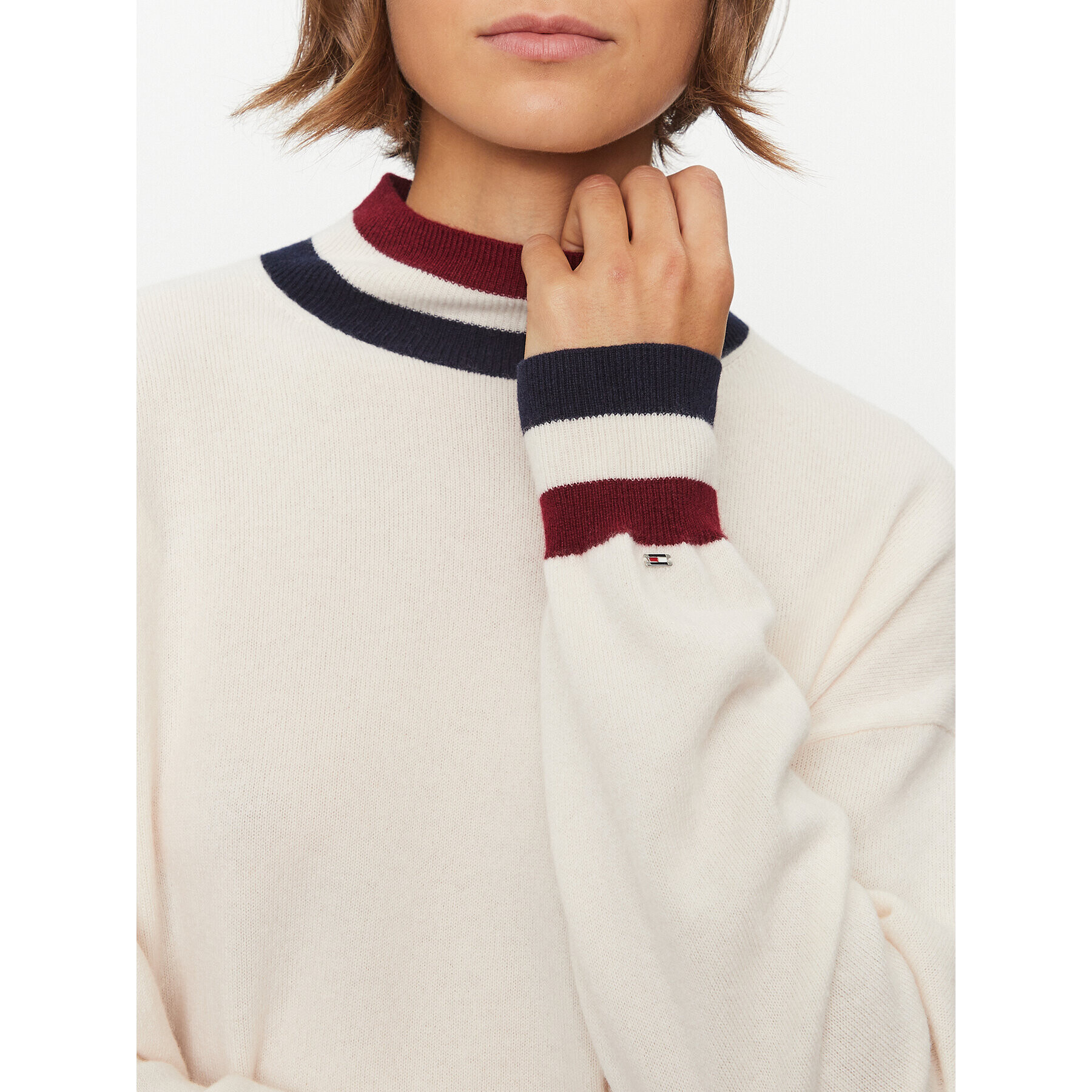 Tommy Hilfiger Поло WW0WW39536 Екрю Regular Fit - Pepit.bg