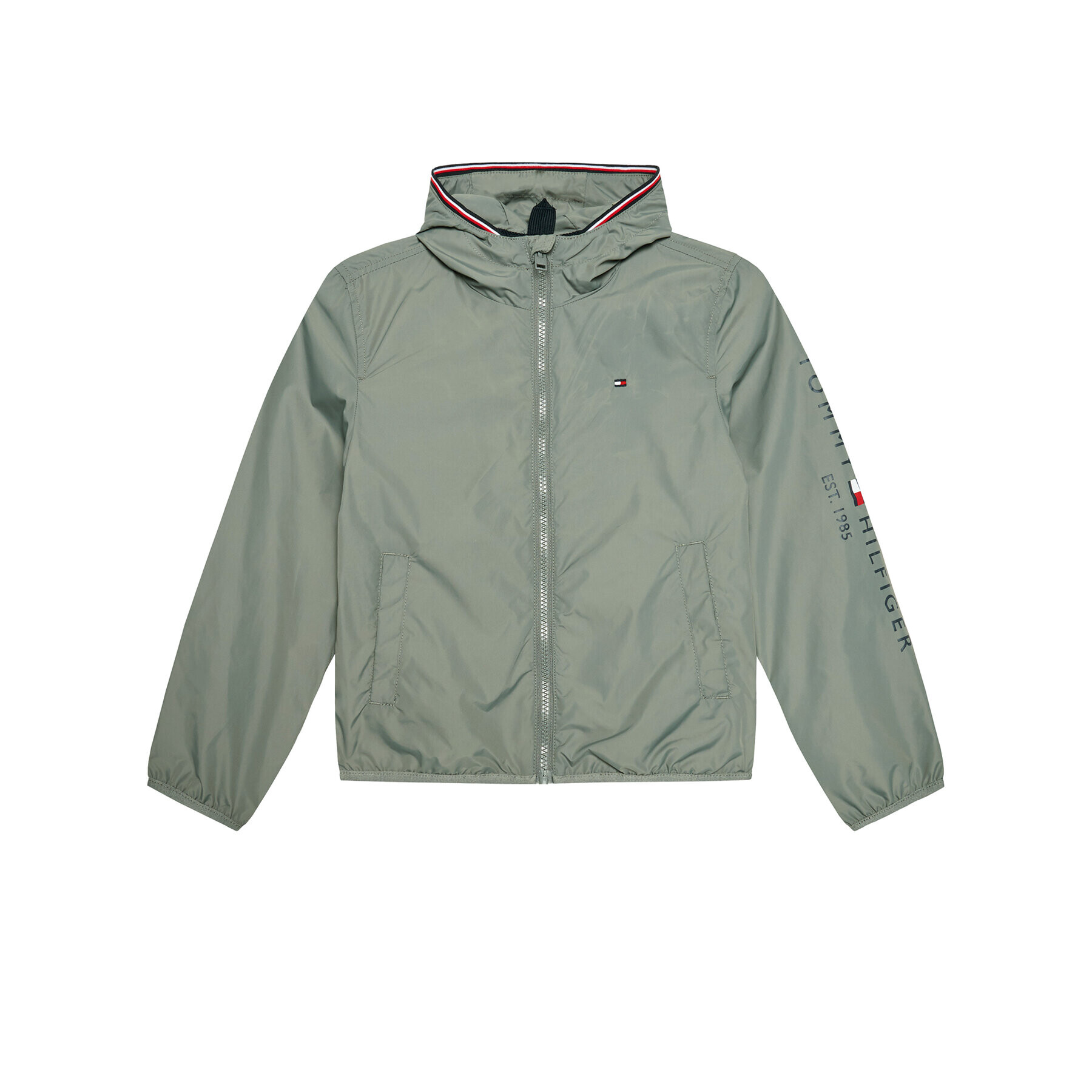 Tommy Hilfiger Преходно яке Essential Logo KB0KB06457 D Сив Regular Fit - Pepit.bg