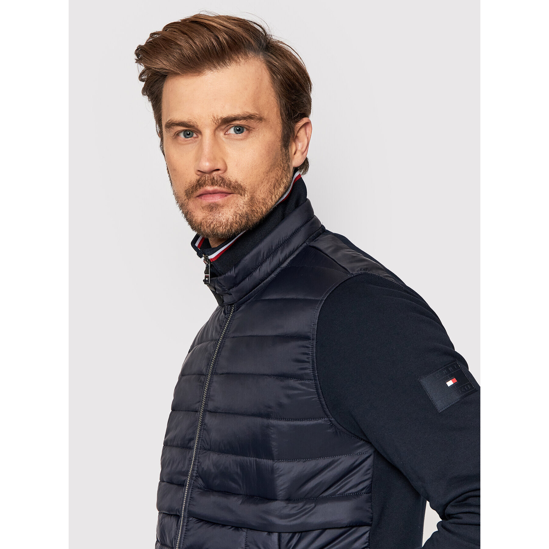 Tommy Hilfiger Преходно яке Mix Media MW0MW24250 Тъмносин Regular Fit - Pepit.bg