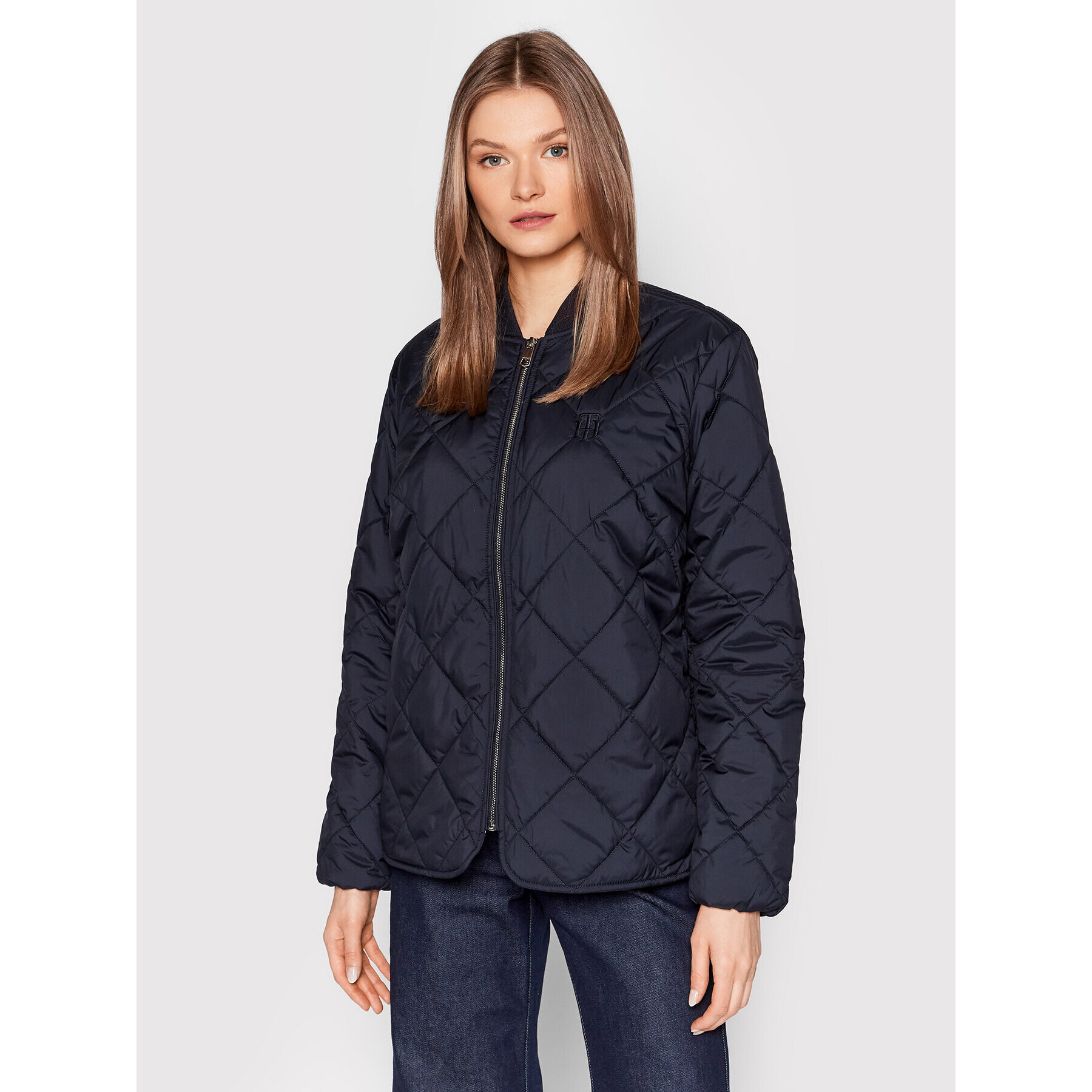 Tommy Hilfiger Преходно яке Quilted WW0WW35306 Тъмносин Regular Fit - Pepit.bg