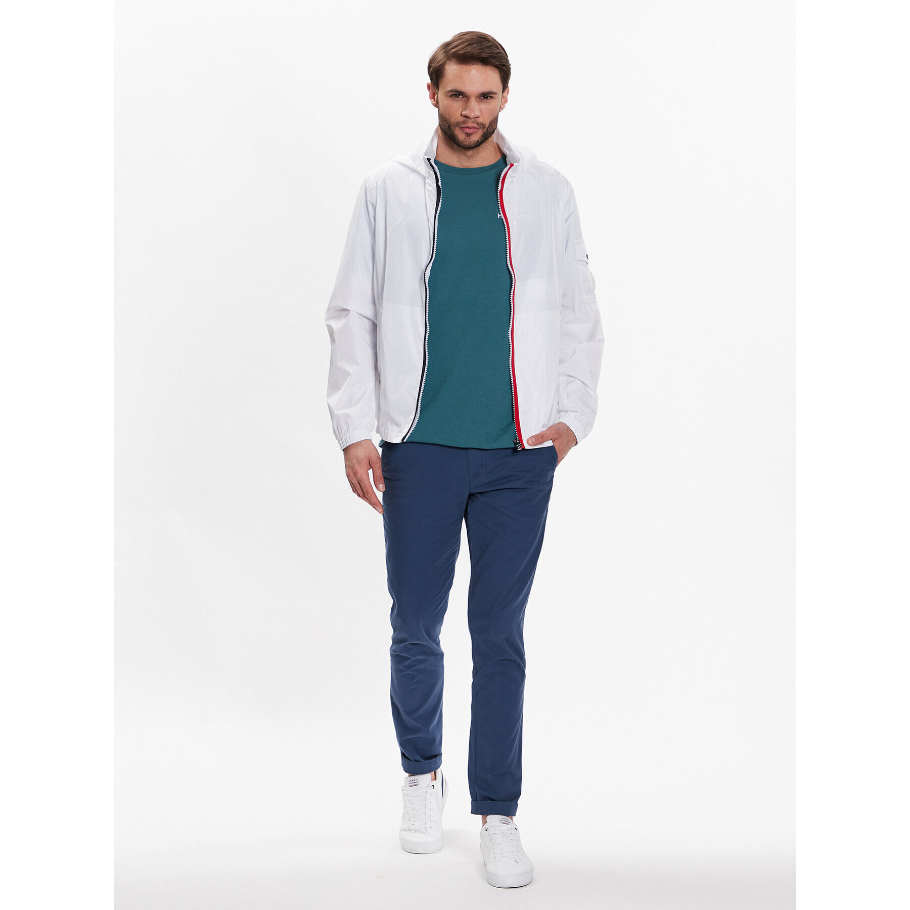 Tommy Hilfiger Преходно яке MW0MW29945 Бял Regular Fit - Pepit.bg
