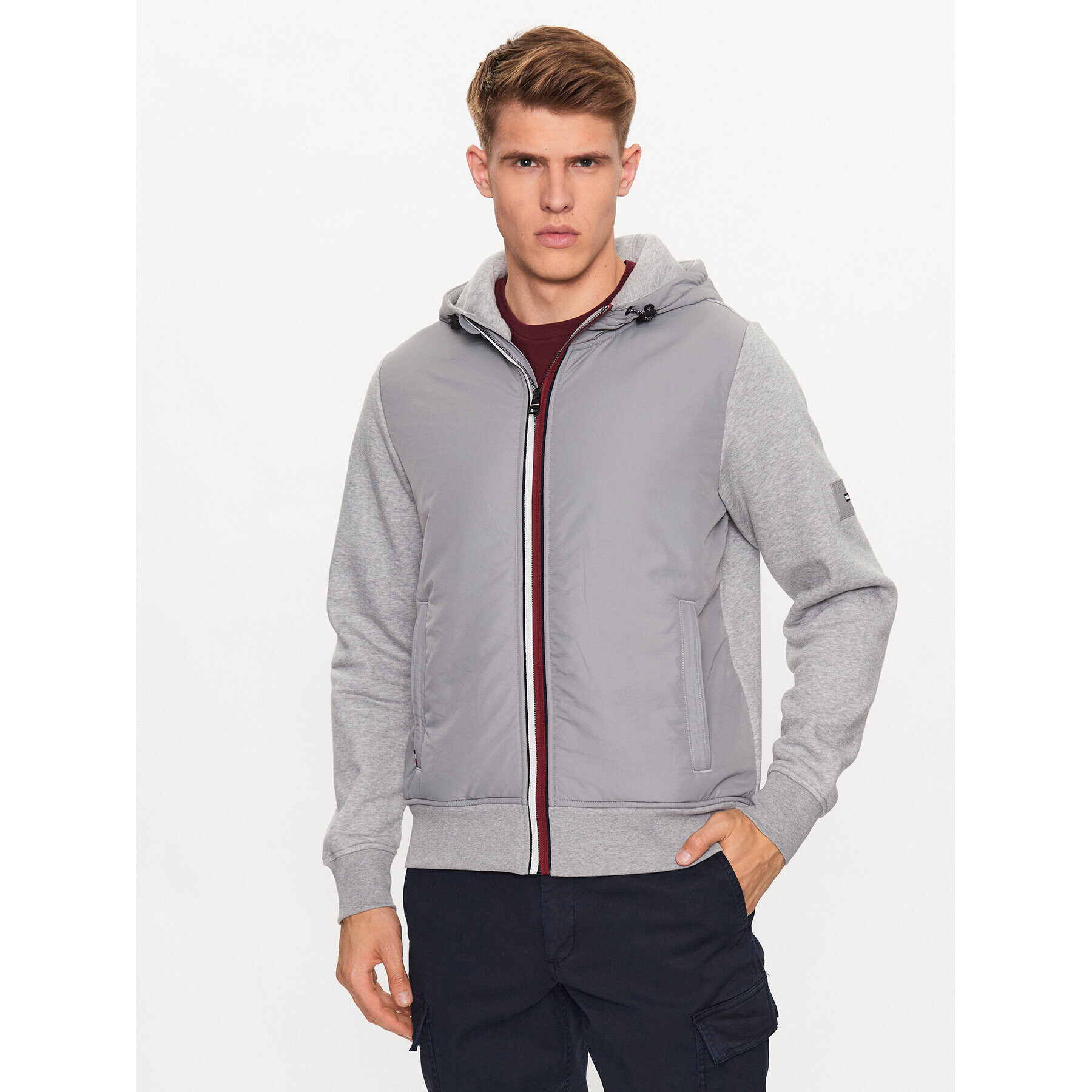 Tommy Hilfiger Преходно яке MW0MW31490 Сив Regular Fit - Pepit.bg