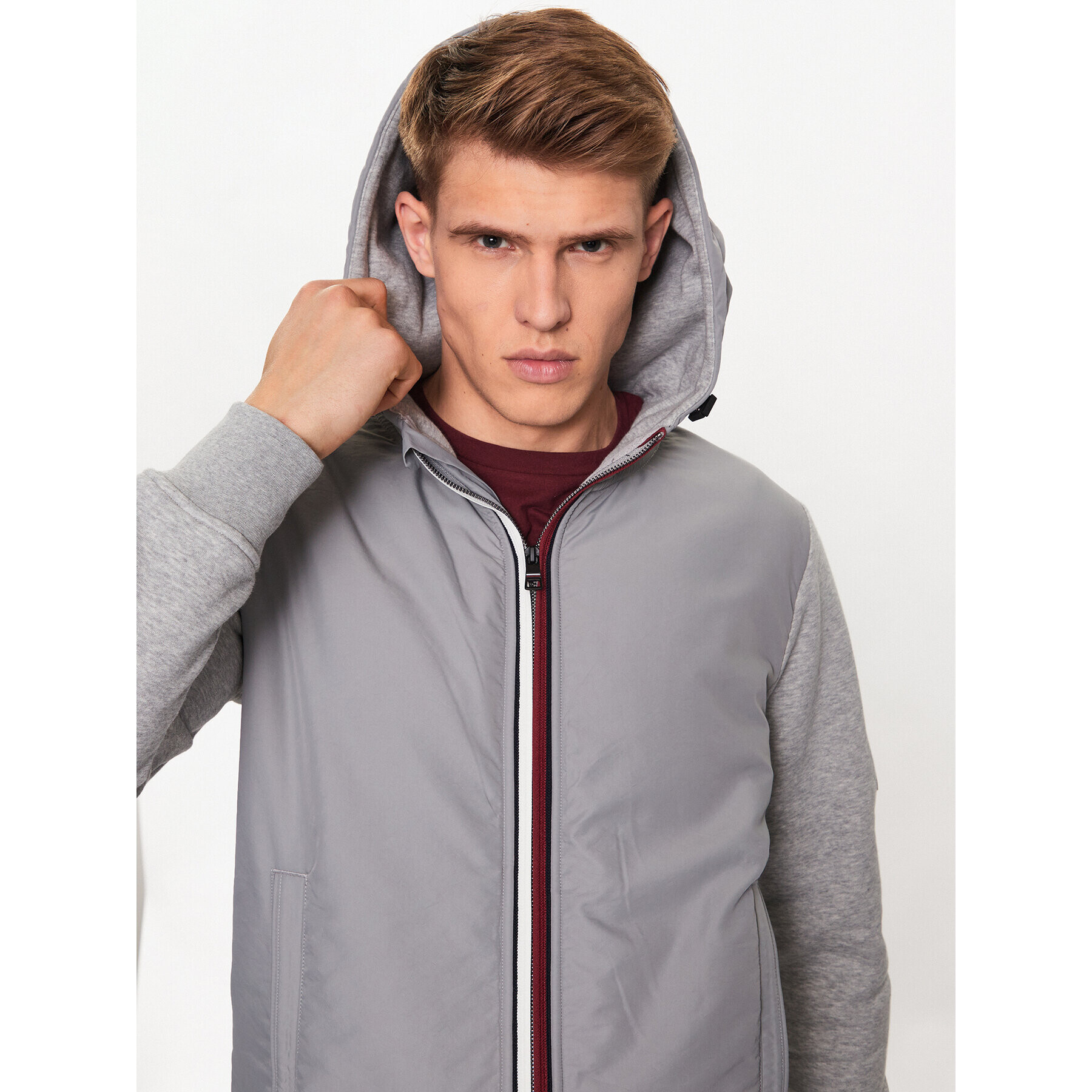 Tommy Hilfiger Преходно яке MW0MW31490 Сив Regular Fit - Pepit.bg