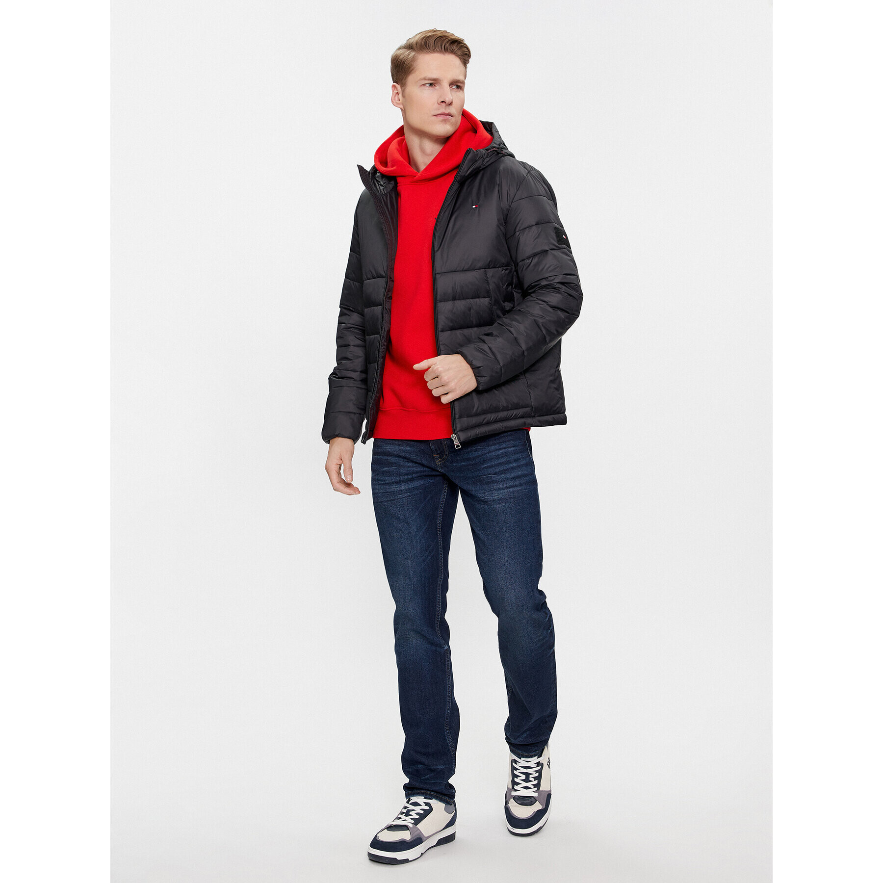 Tommy Hilfiger Преходно яке Packable Recycled Quilt Hdd Jkt MW0MW33732 Черен Regular Fit - Pepit.bg