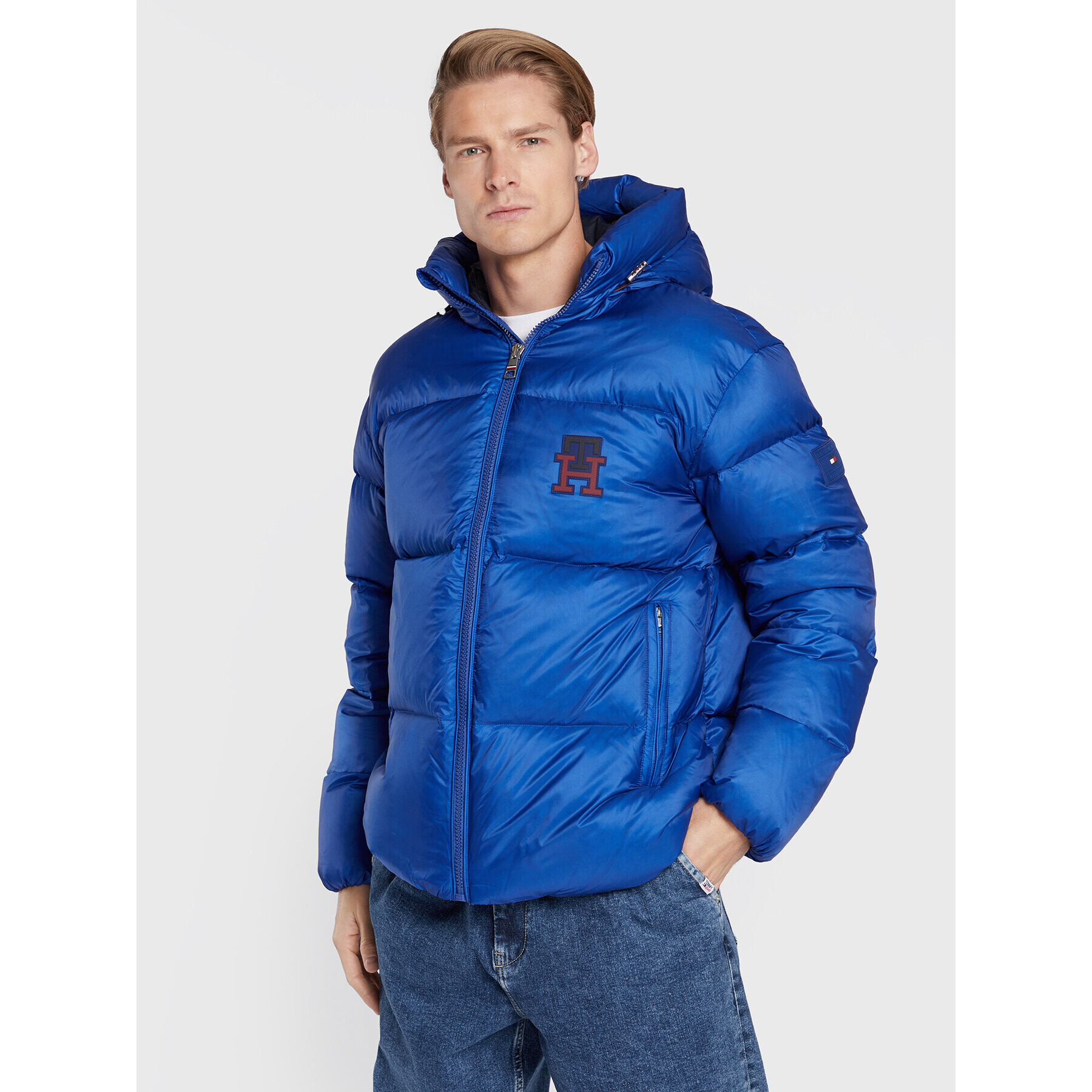 Tommy Hilfiger Пухено яке Cero Gravity MW0MW27685 Син Regular Fit - Pepit.bg