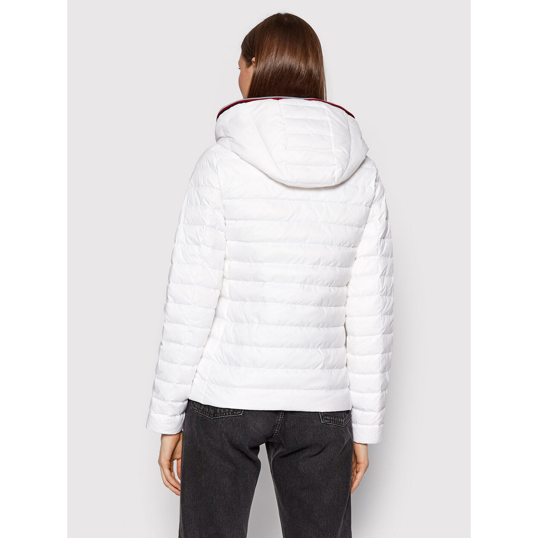 Tommy Hilfiger Пухено яке Ess Lw Down WW0WW30842 Бял Regular Fit - Pepit.bg