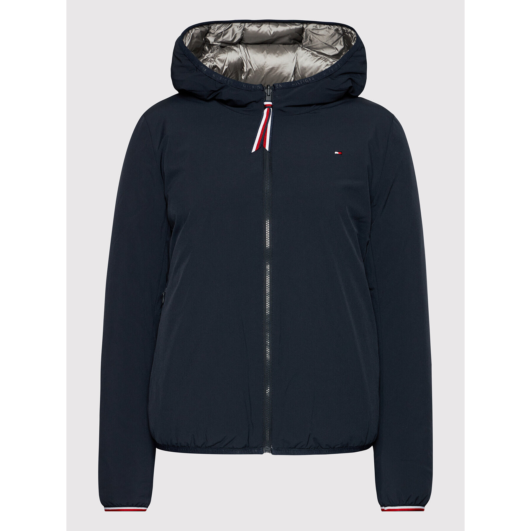 Tommy Hilfiger Пухено яке Ess Reversible WW0WW32036 Тъмносин Regular Fit - Pepit.bg