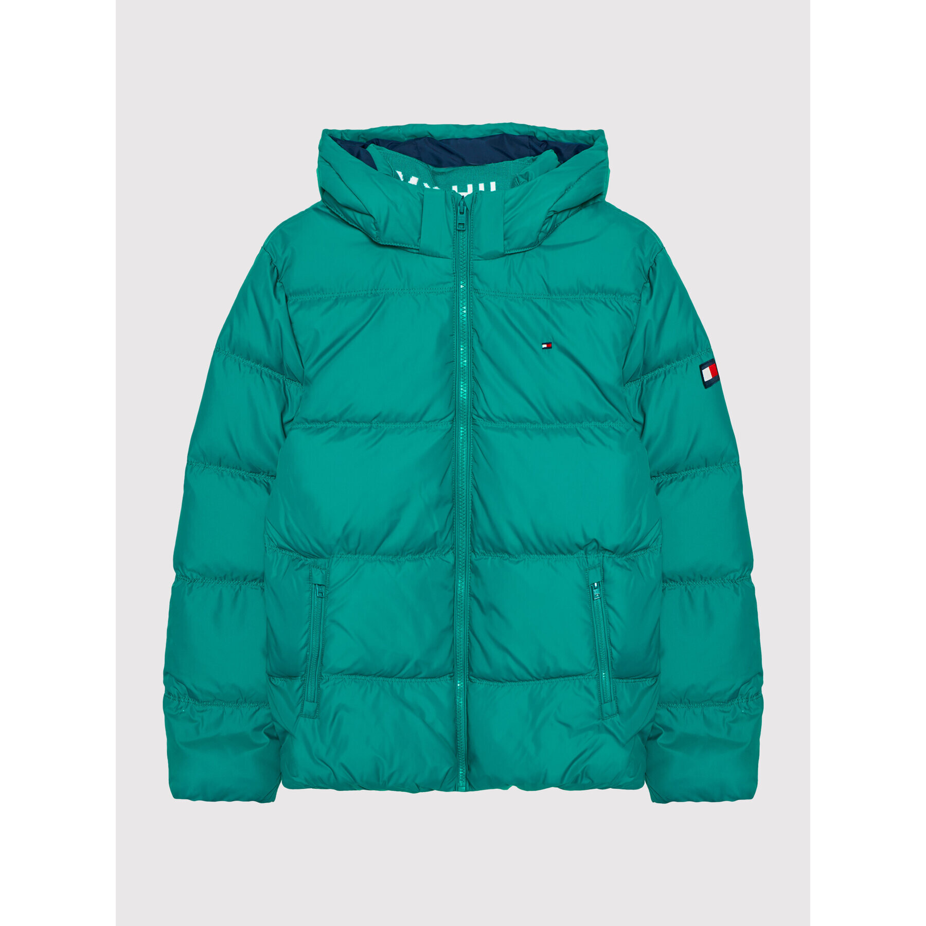 Tommy Hilfiger Пухено яке Essential KB0KB05879 M Зелен Regular Fit - Pepit.bg
