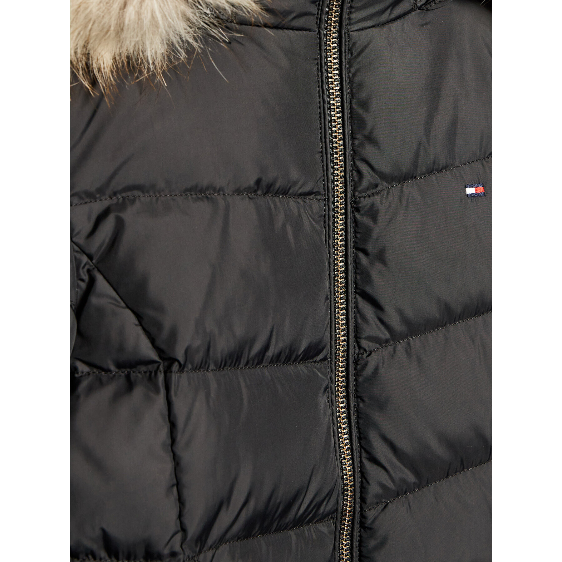 Tommy Hilfiger Пухено яке Essential KG0KG05980 D Черен Regular Fit - Pepit.bg