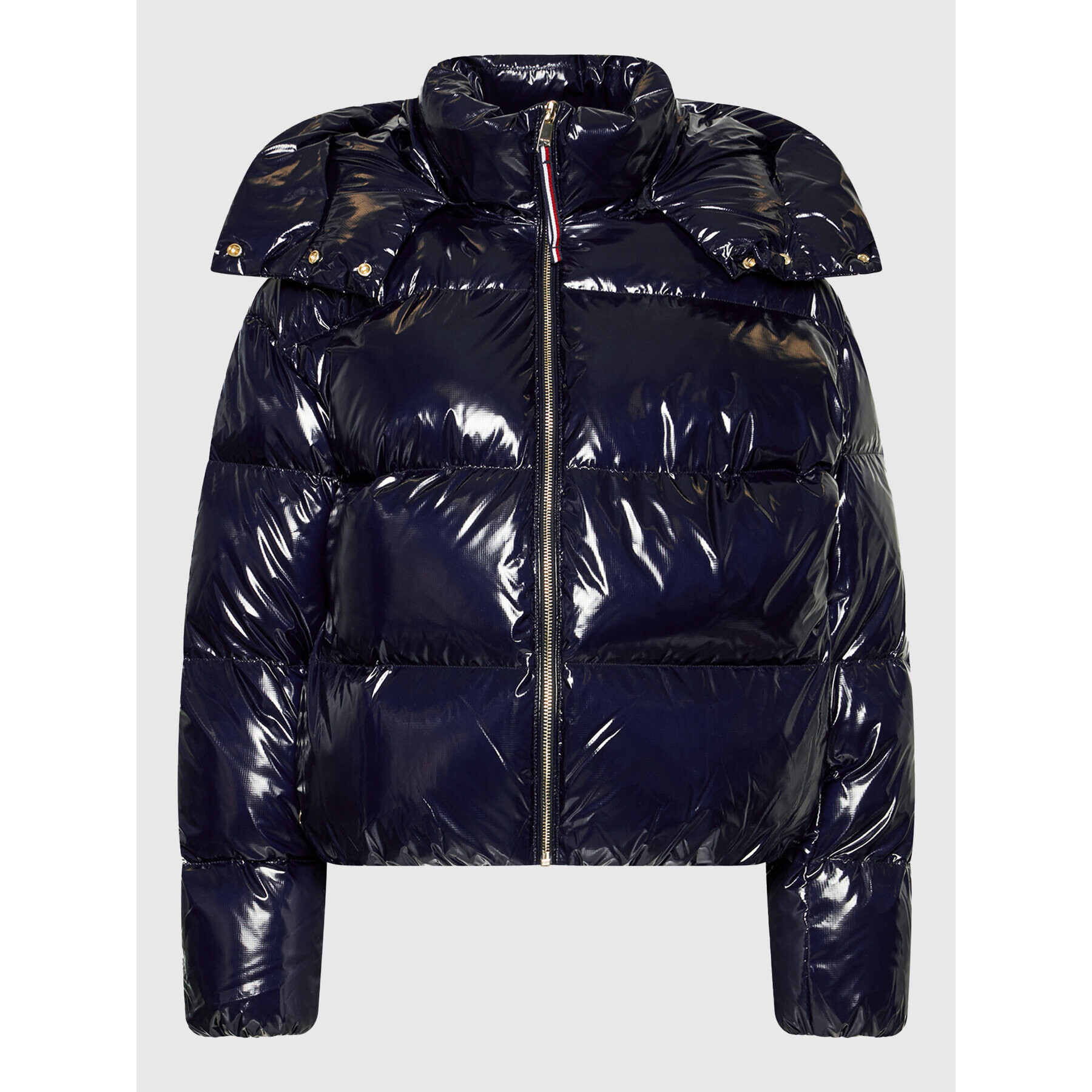 Tommy Hilfiger Пухено яке Glossy WW0WW32803 Тъмносин Regular Fit - Pepit.bg