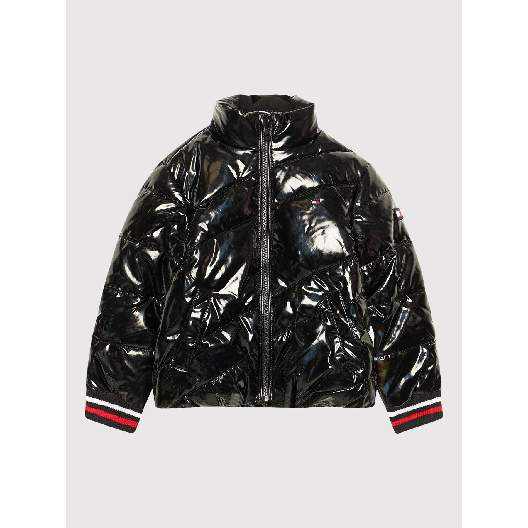 Tommy Hilfiger Пухено яке High Gloss KG0KG05967 M Черен Regular Fit - Pepit.bg